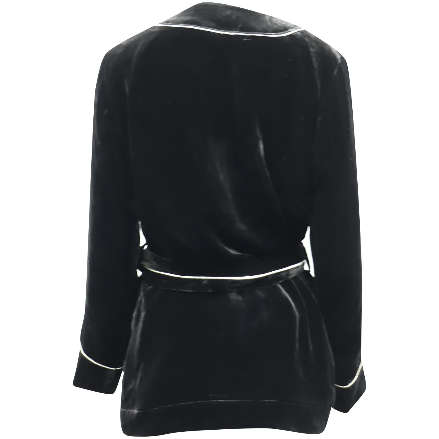 Women's Ganni Rodier Velvet Jacket in Black Rayon - Image 2