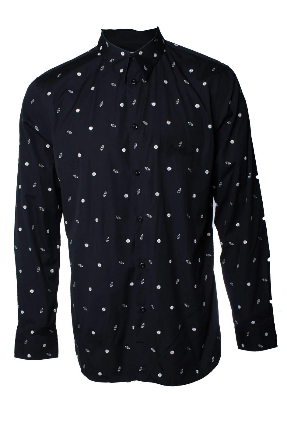 Men's Givenchy, Black cotton lip embroidered shirt - Image 2