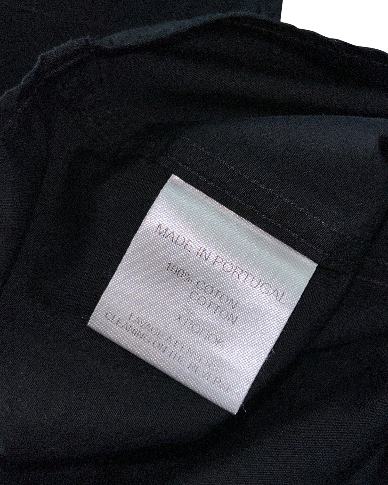 Men's Givenchy Colorblock Sleeves Dress Shirt in Black and Navy Blue Cotton - Image 5