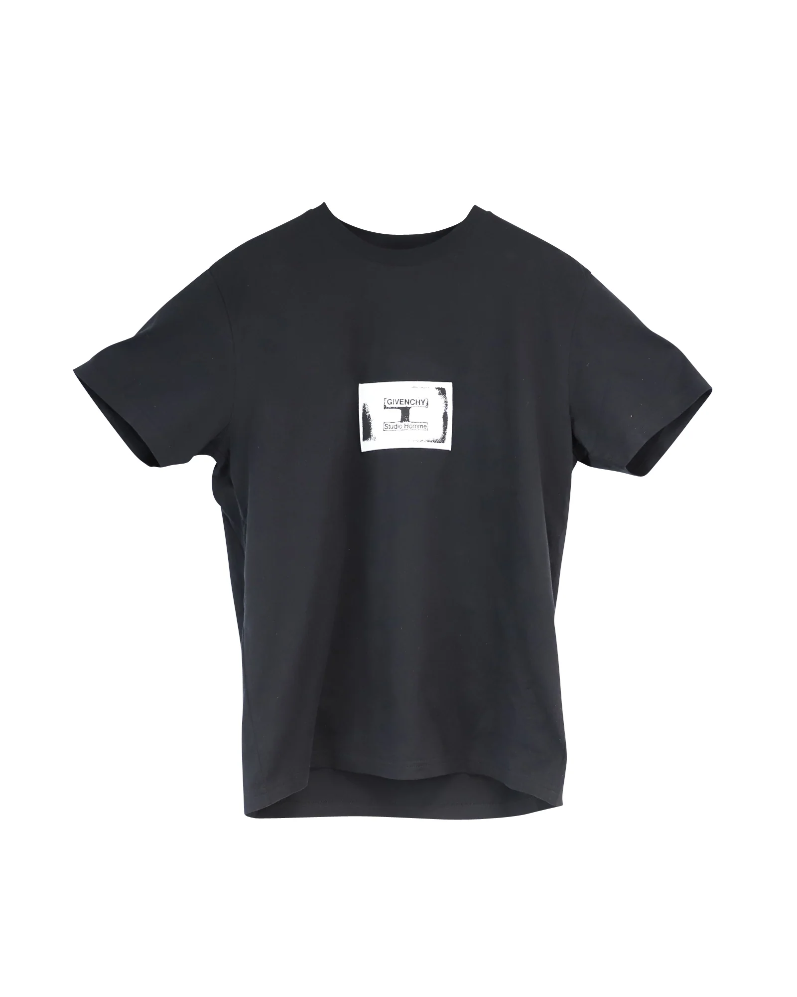 Men's Givenchy Printed Logo T-Shirt in Black Cotton Jersey