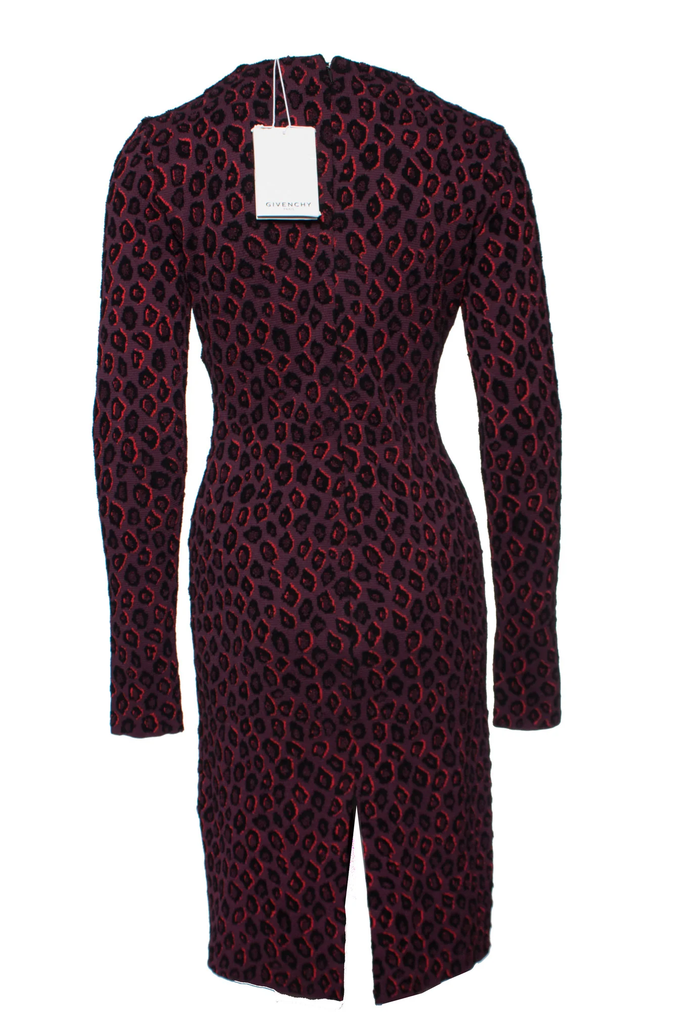 Women's Givenchy, Aubergine colored leopard print dress. - Image 3