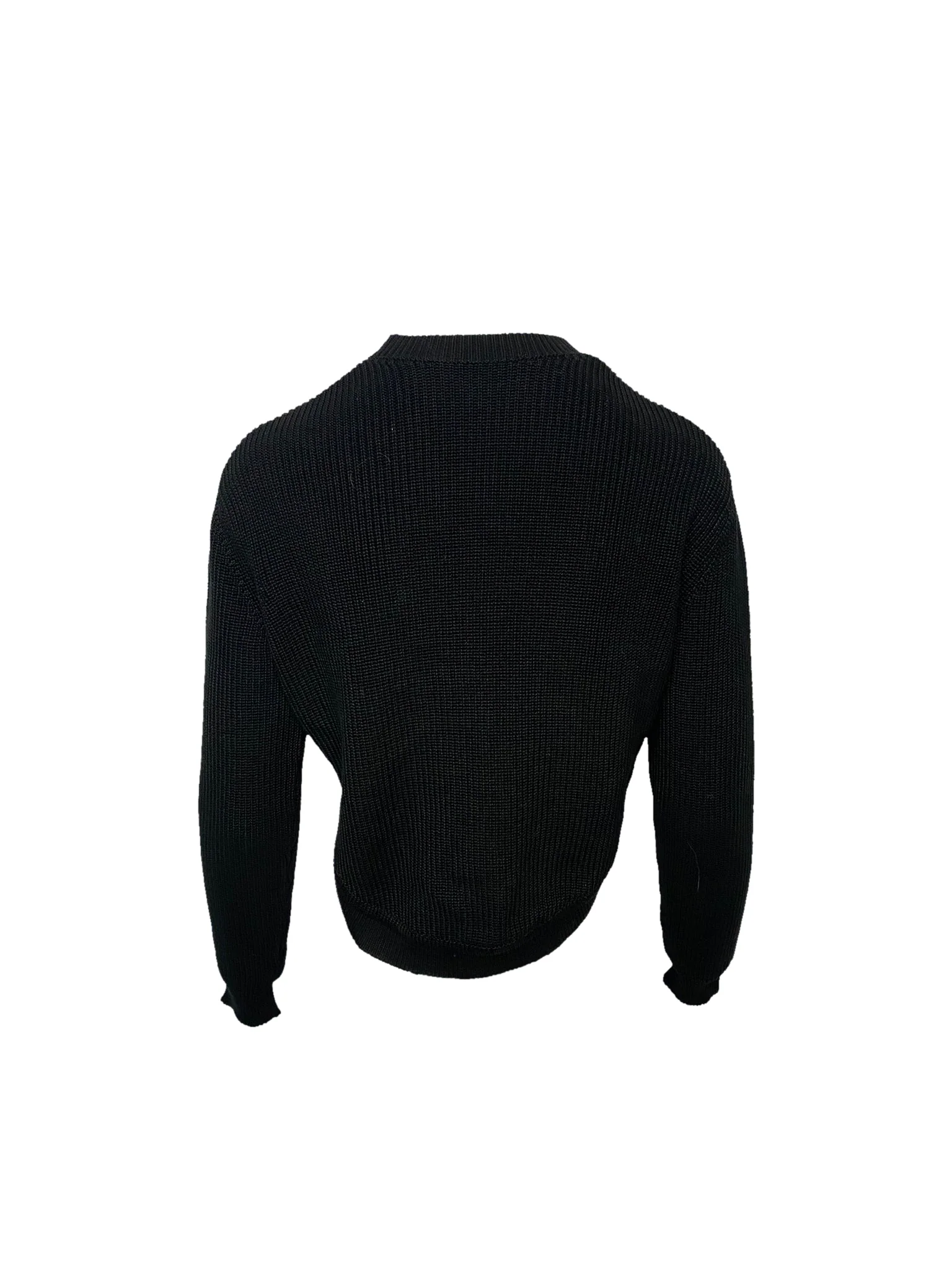 Women's Givenchy Cropped Sweater in Black Cotton - Image 2