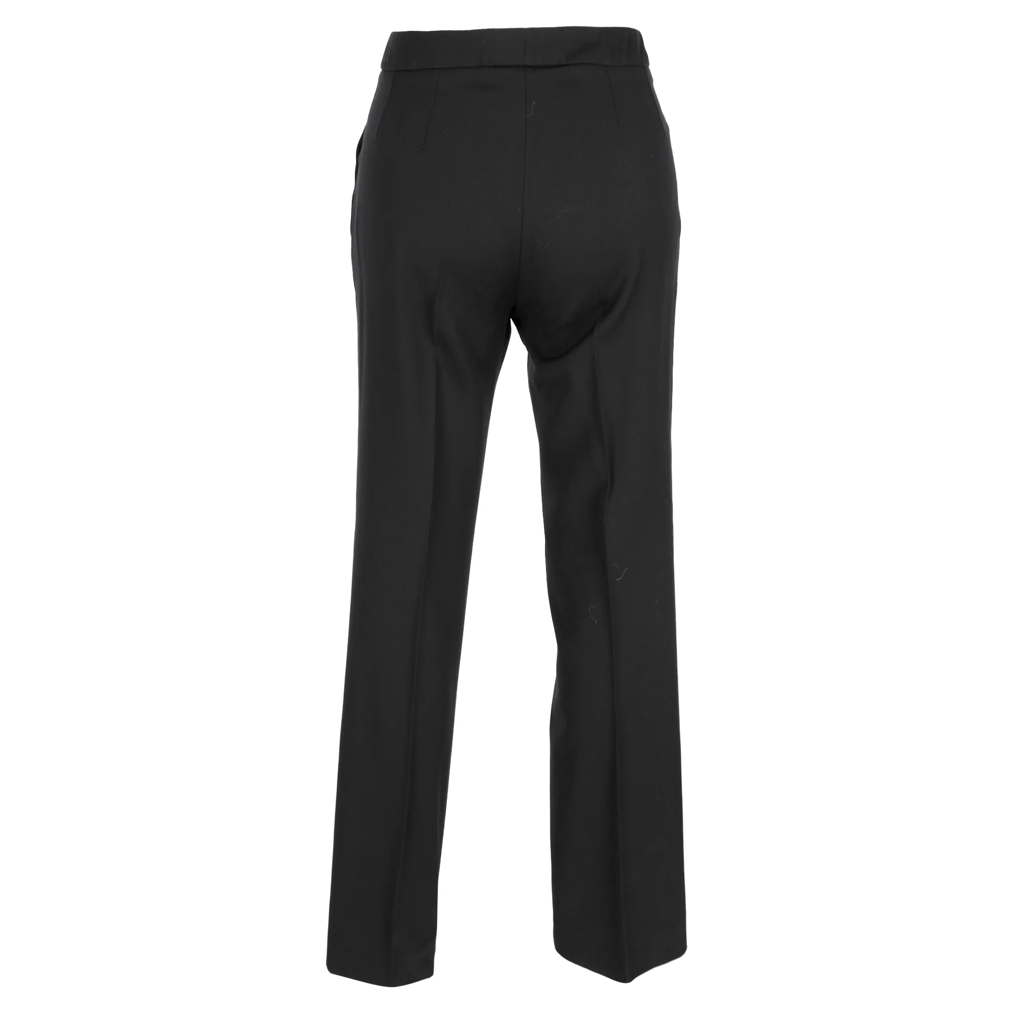 Women's Givenchy High-Rise Straight-Leg Trousers in Black Wool - Image 3