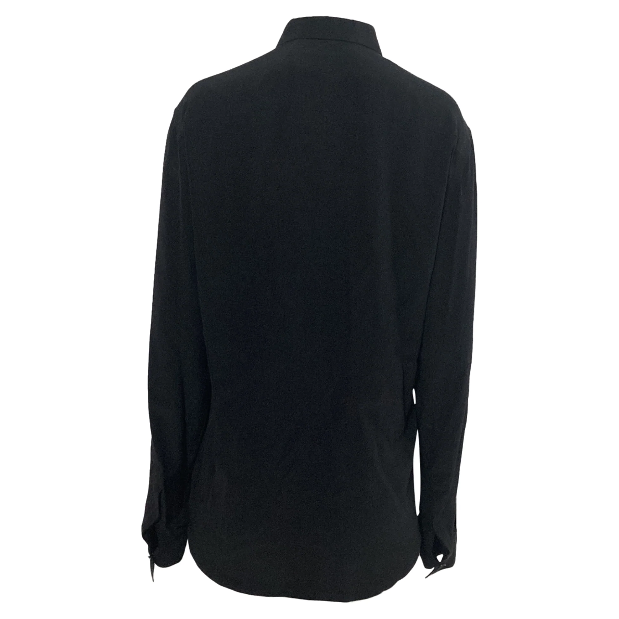Women's  Givenchy Love-Embroidered Long Sleeve Shirt in Black Silk - Image 3