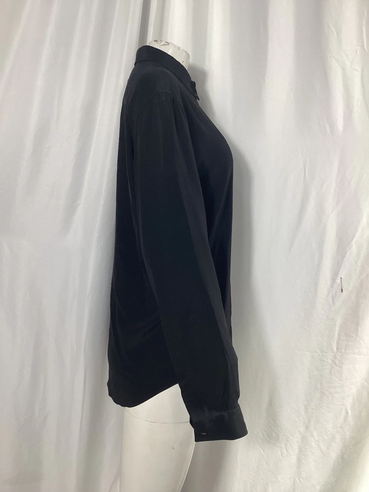 Women's  Givenchy Love-Embroidered Long Sleeve Shirt in Black Silk - Image 8