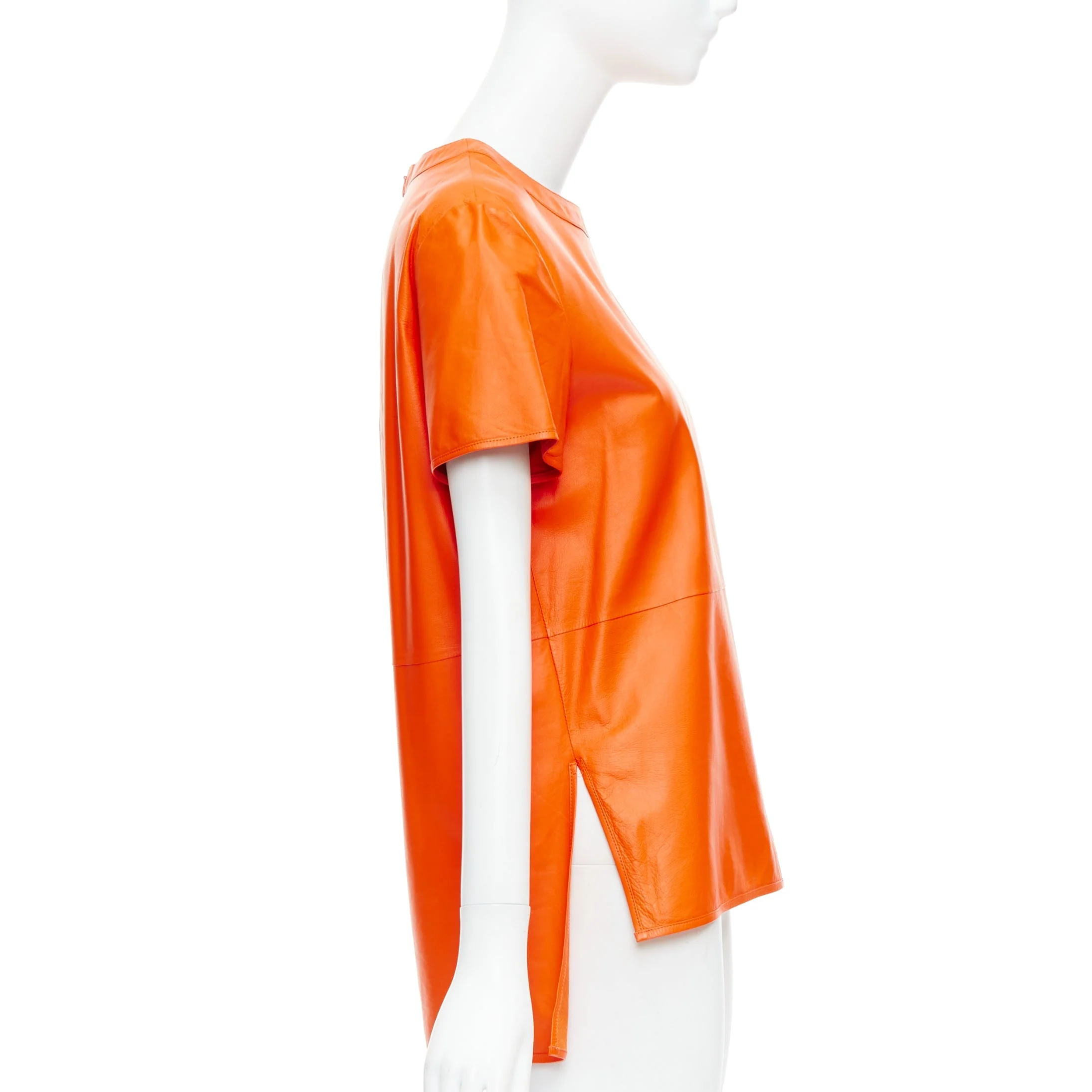 Women's Givenchy riccardo tisci lambskin leather hi-low shirt - Image 10