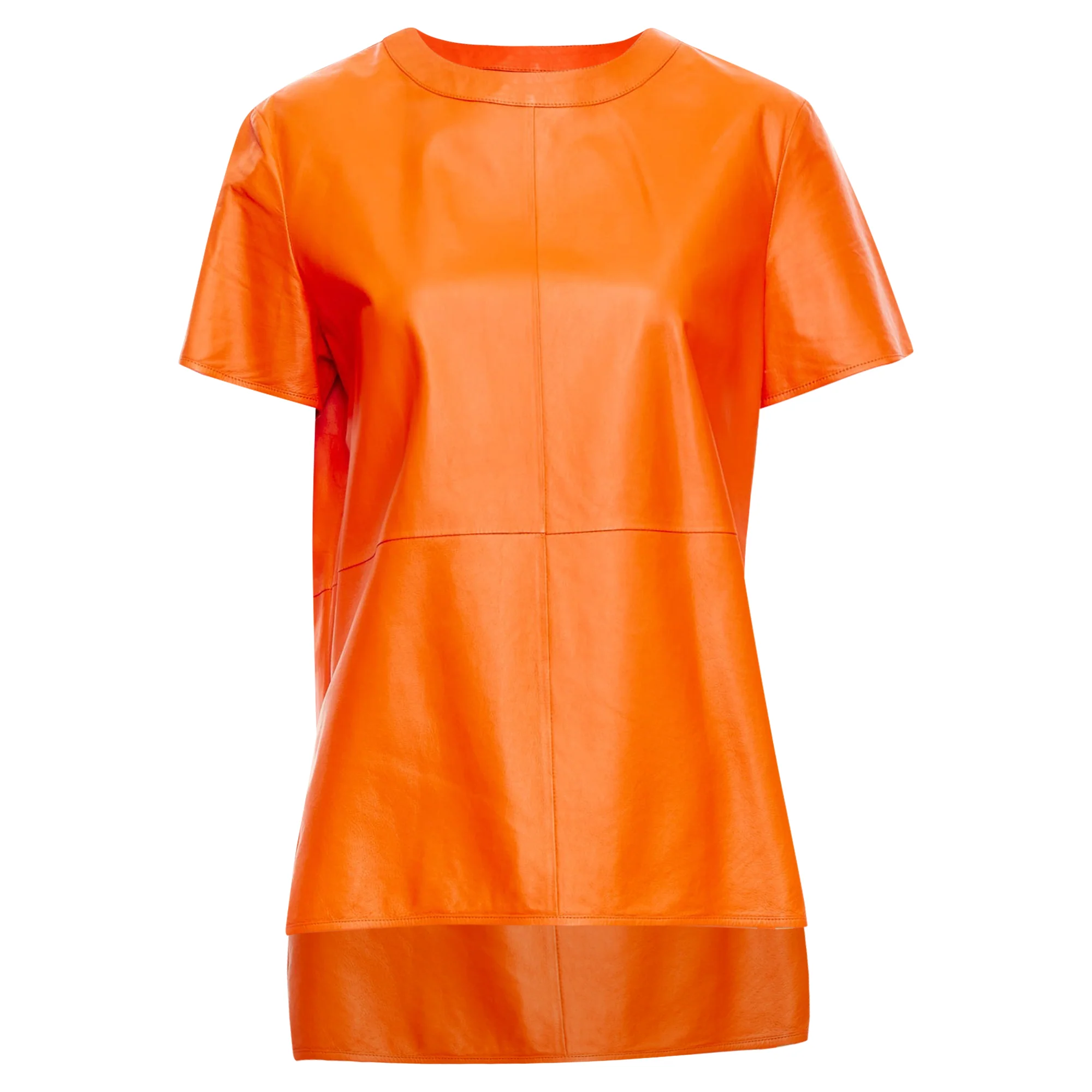 Women's Givenchy riccardo tisci lambskin leather hi-low shirt - Image 3