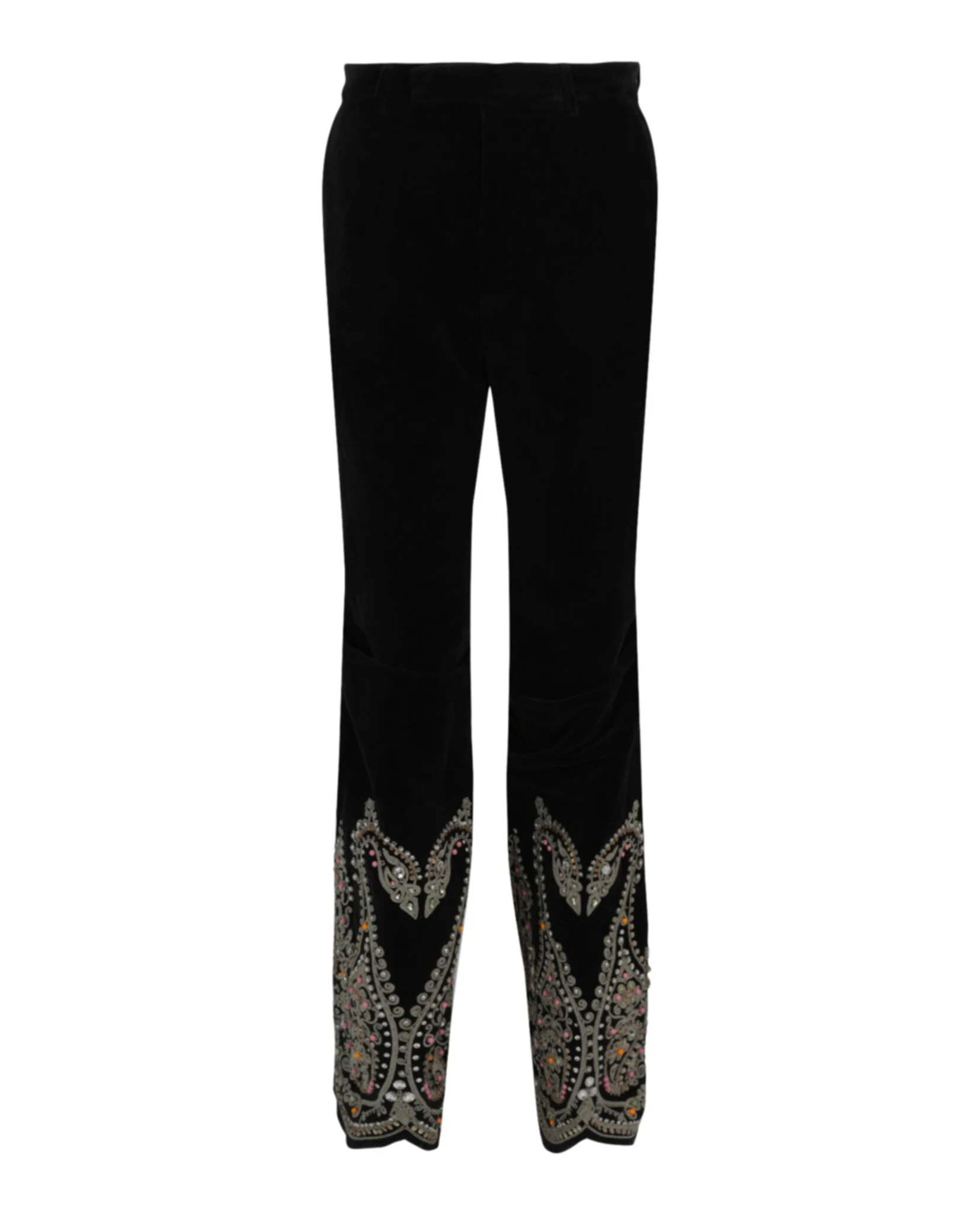 Men's Embroidered Velvet Pants