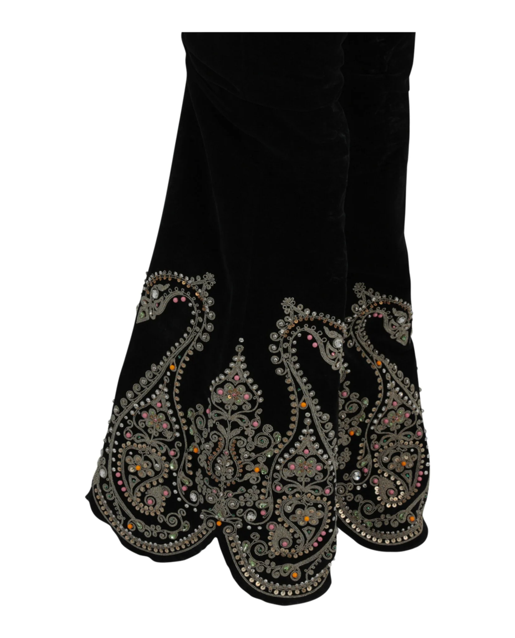 Men's Embroidered Velvet Pants - Image 3