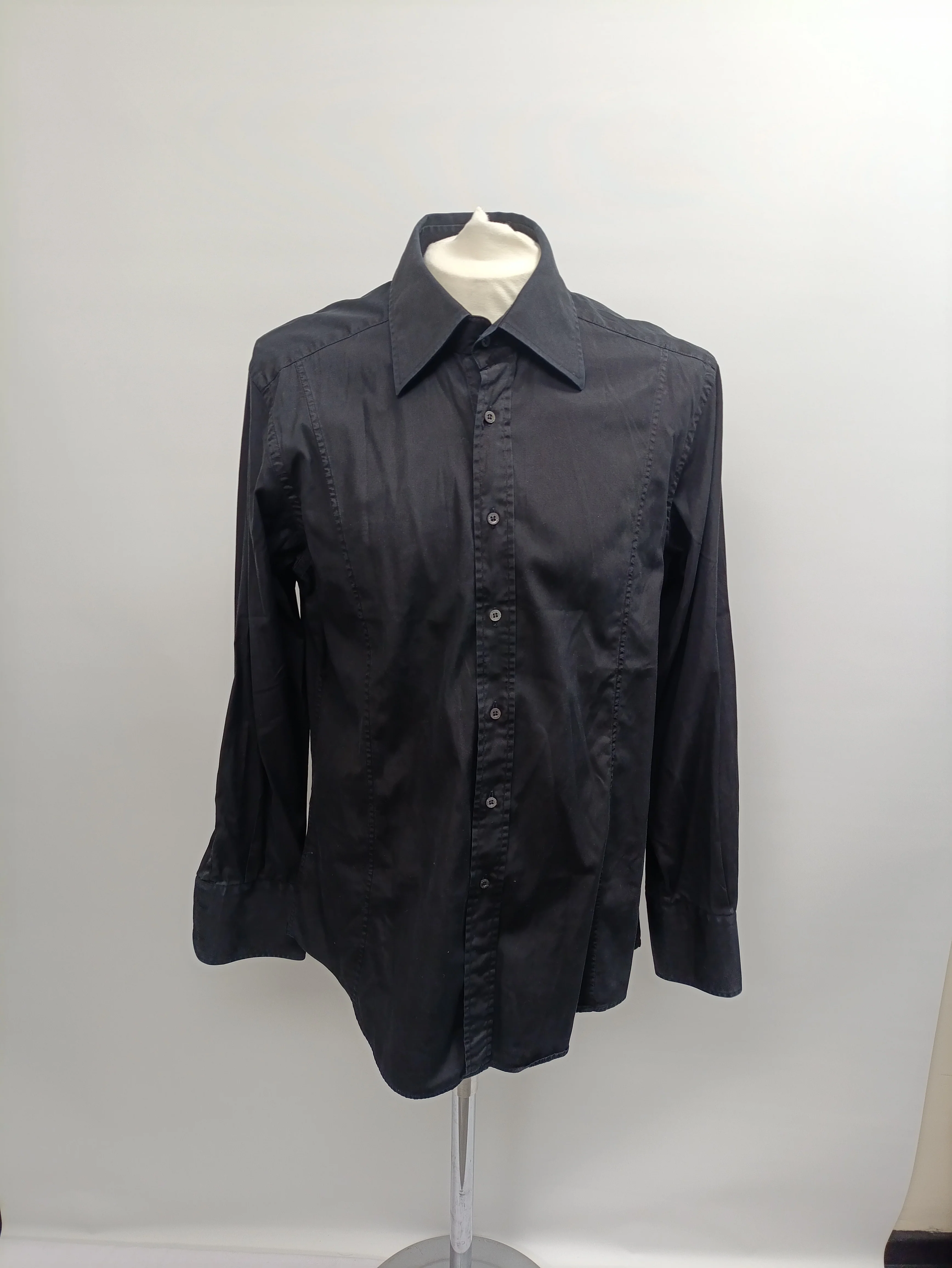 Men's Gucci Button Down Shirt in Black Cotton - Image 10