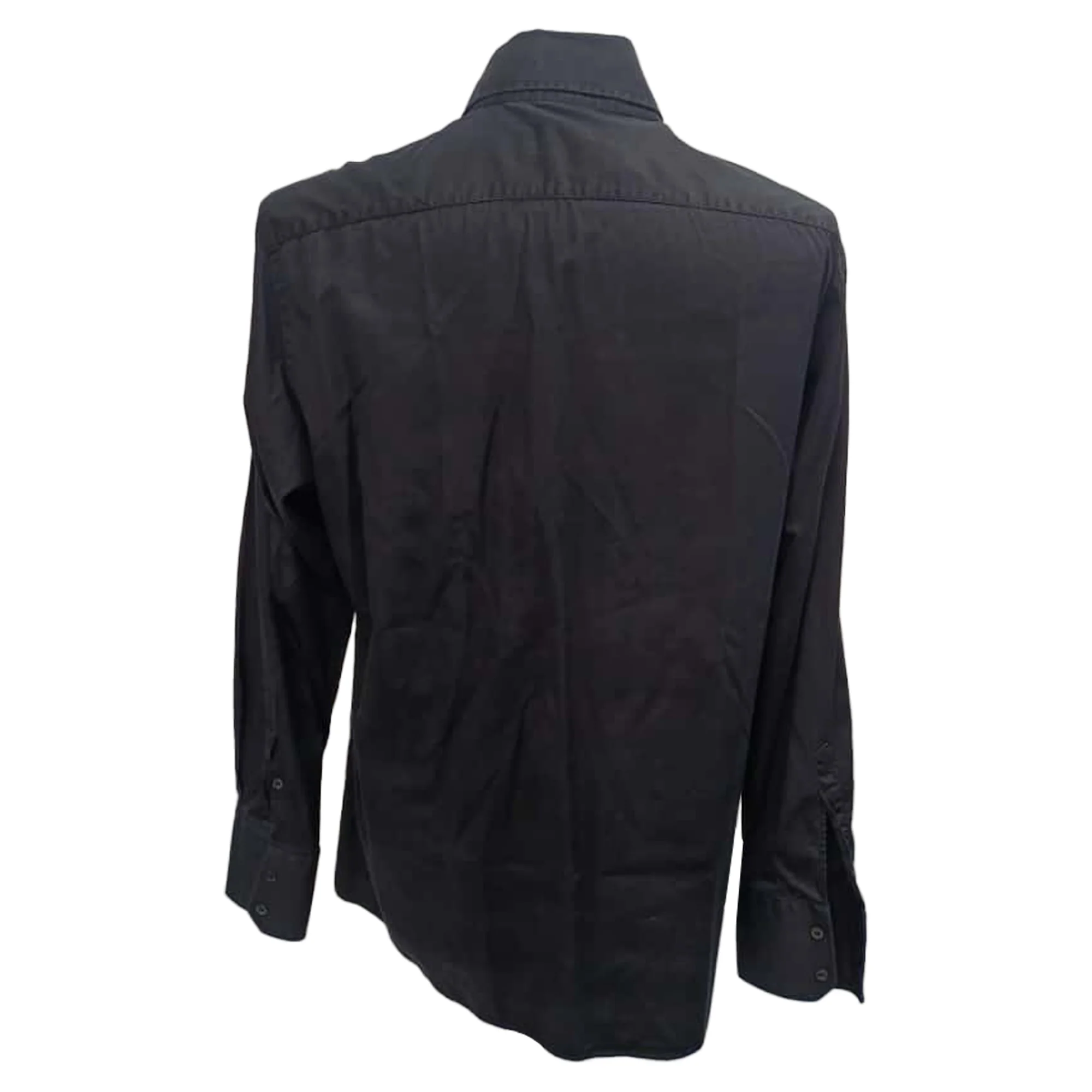 Men's Gucci Button Down Shirt in Black Cotton - Image 3