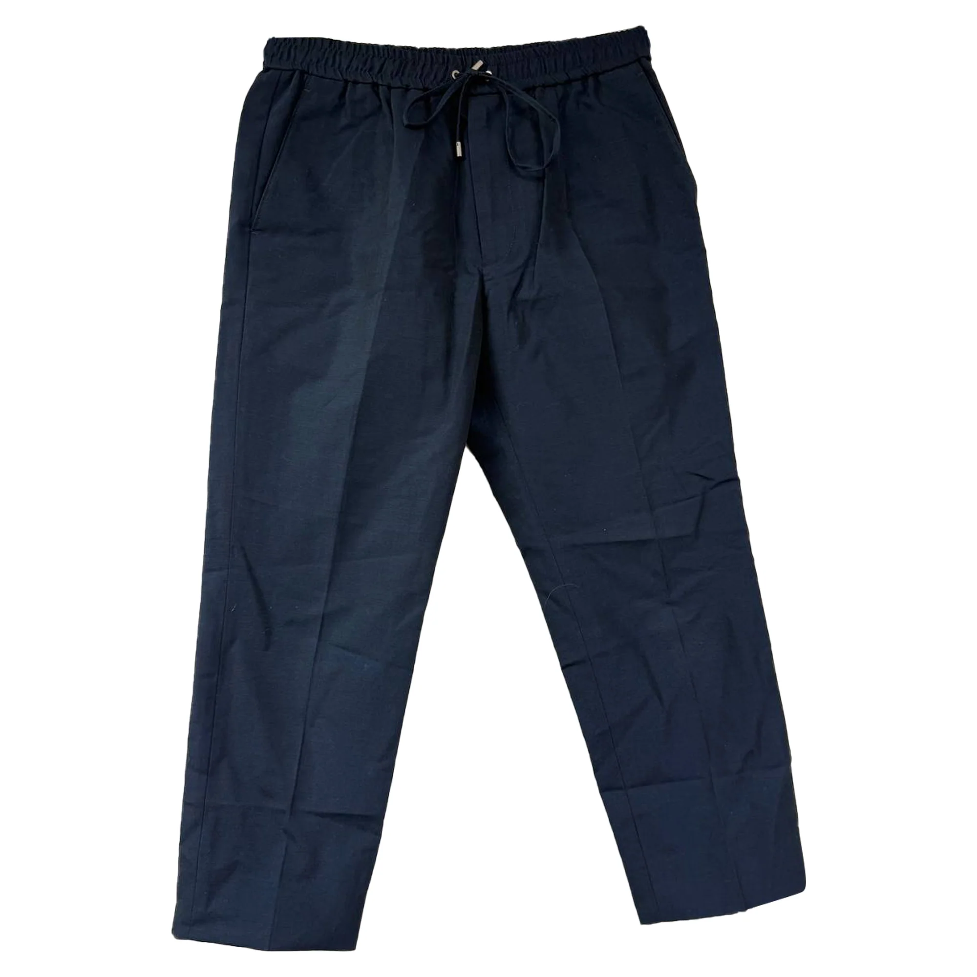 Men's Gucci Drawstring Pants in Navy Blue Cotton