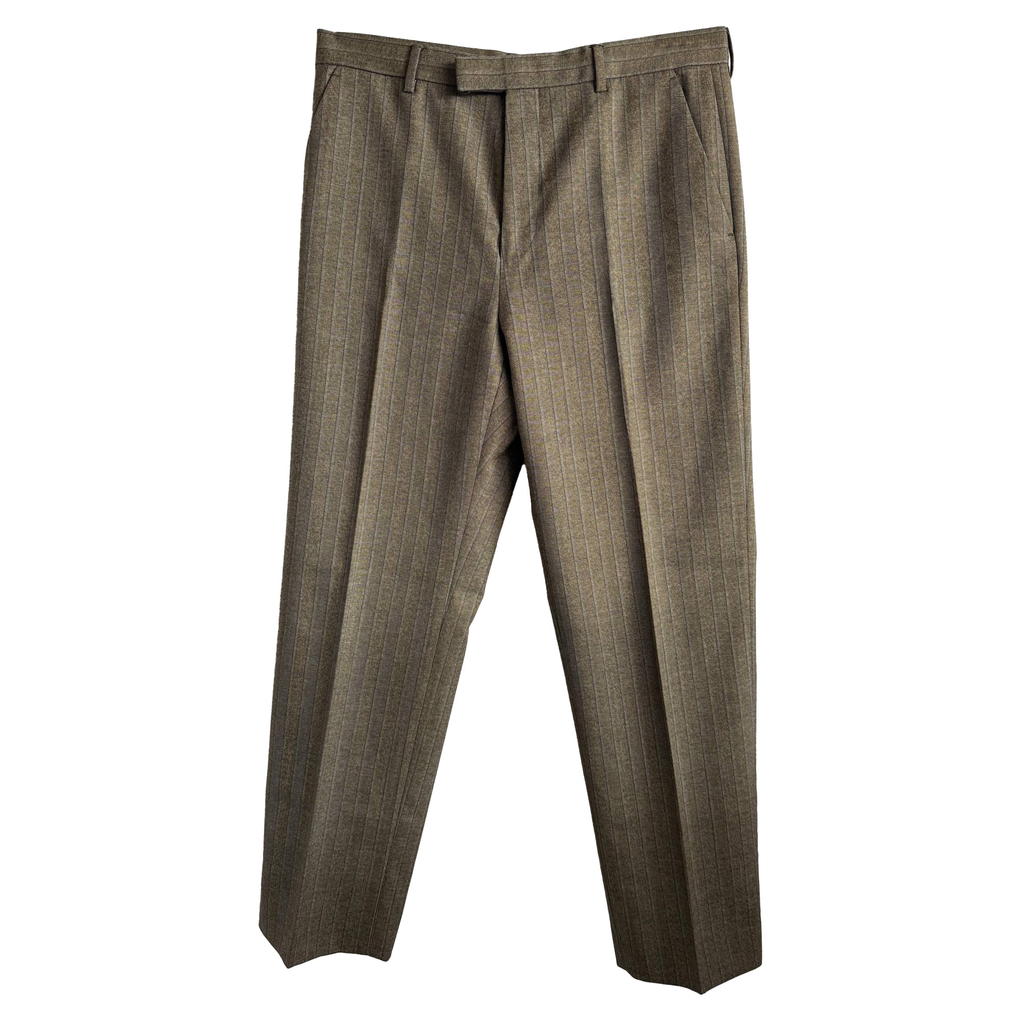 Men's  Gucci Herringbone Striped Trousers in brown Wool