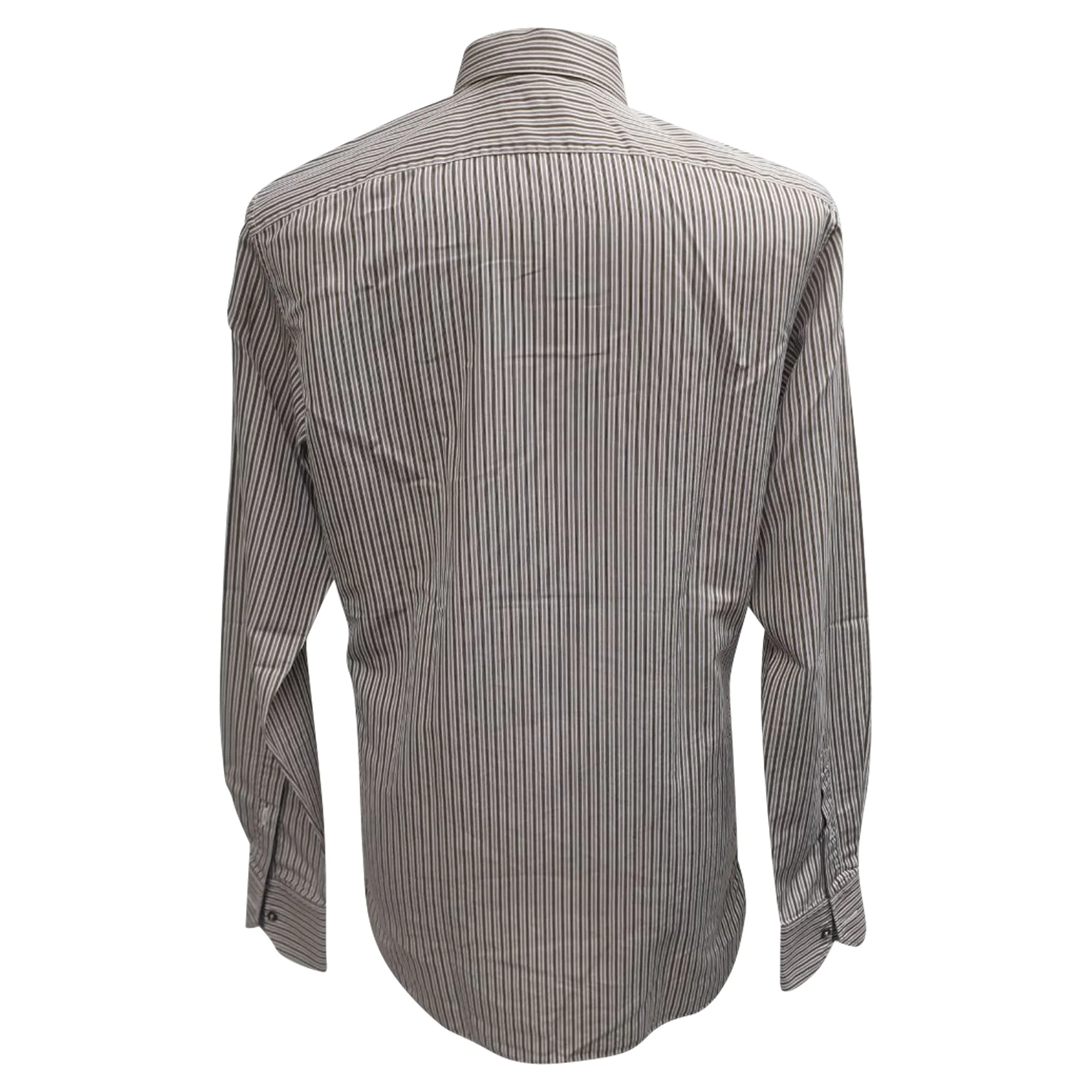 Men's Gucci Long Sleeve Striped Button Down Shirt in Multicolor Cotton - Image 3