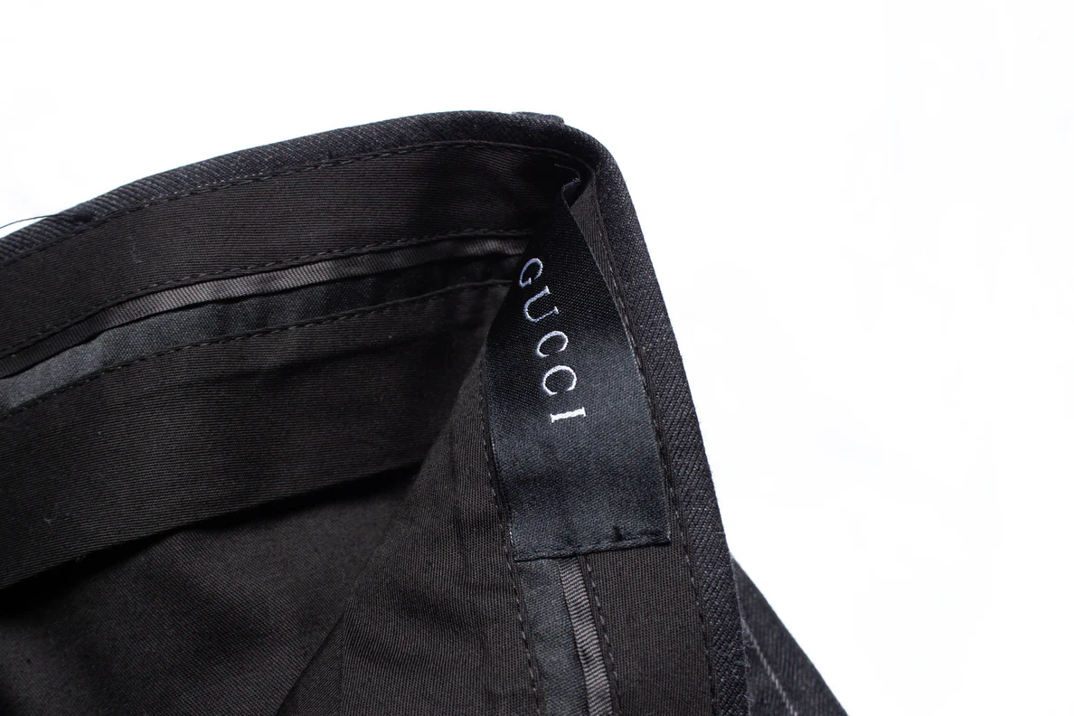 Men's Gucci, pinstripe trousers in grey - Image 5