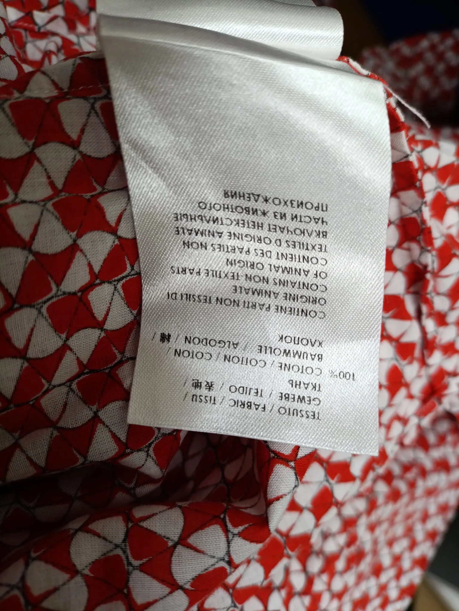 Men's Gucci Printed Button Down Shirt in Red Cotton - Image 10