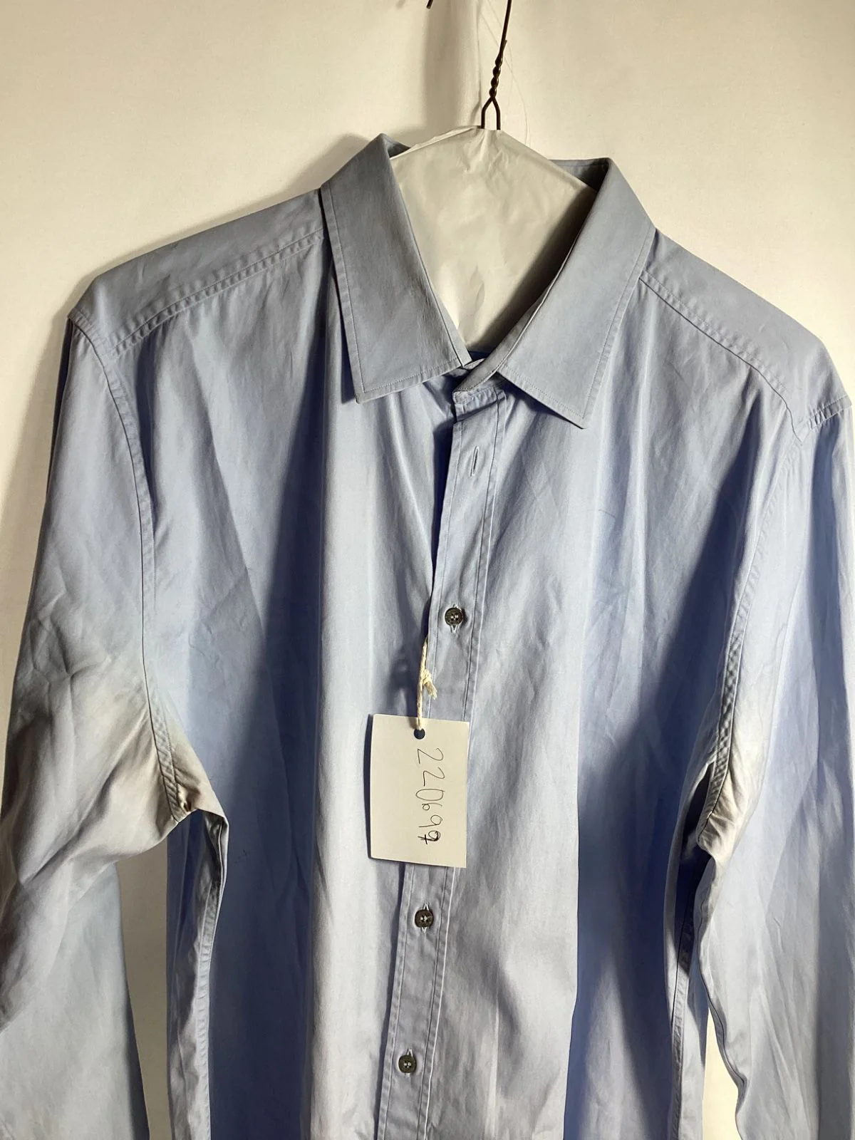 Men's Gucci Slim Fit Shirt in Light Blue Cotton - Image 5