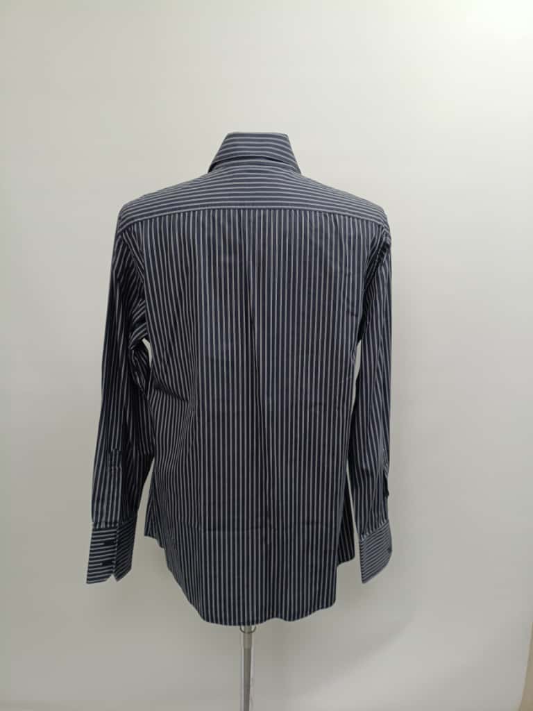 Men's Gucci Striped Button Down Shirt in Grey Cotton - Image 7
