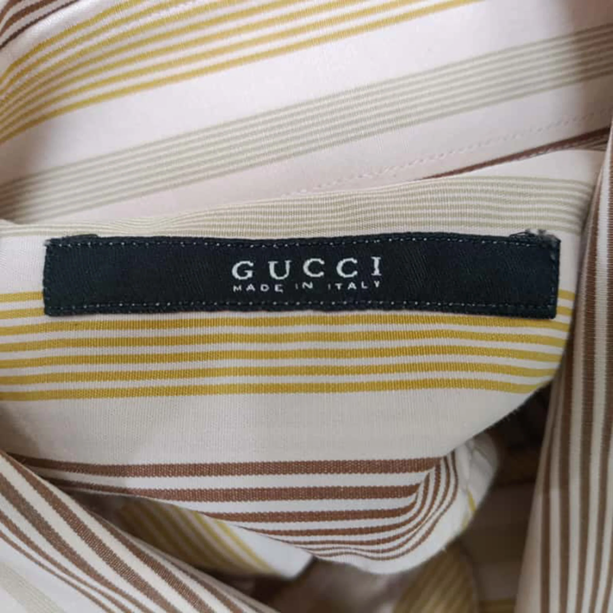 Men's Gucci Striped Button Down Shirt in Multicolor Cotton - Image 4
