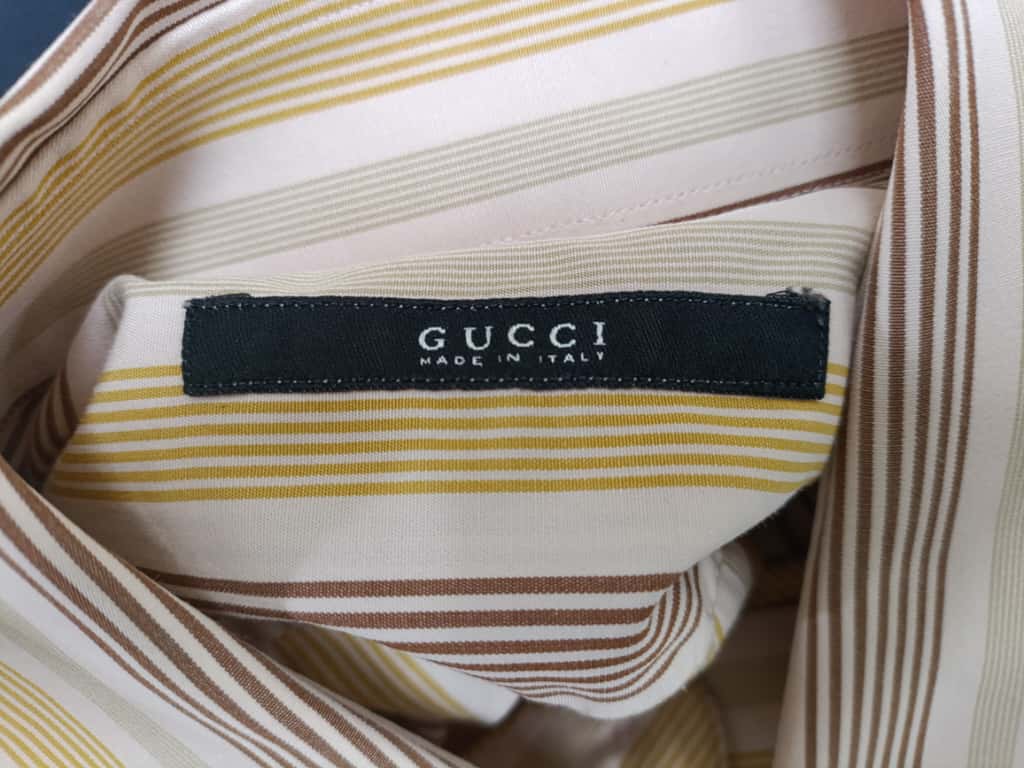Men's Gucci Striped Button Down Shirt in Multicolor Cotton - Image 9
