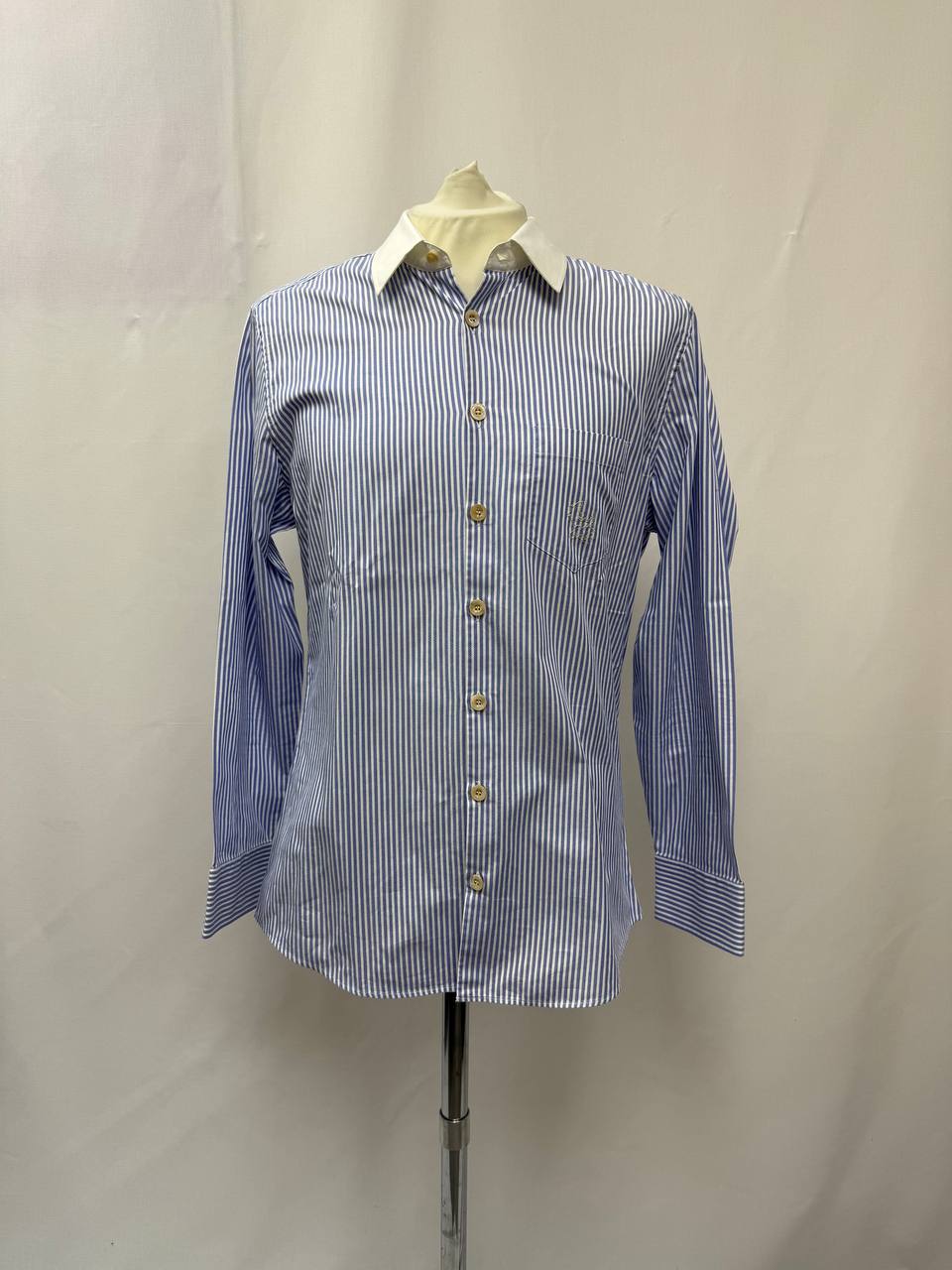 Men's Gucci Striped Shirt in Light Blue Cotton - Image 5