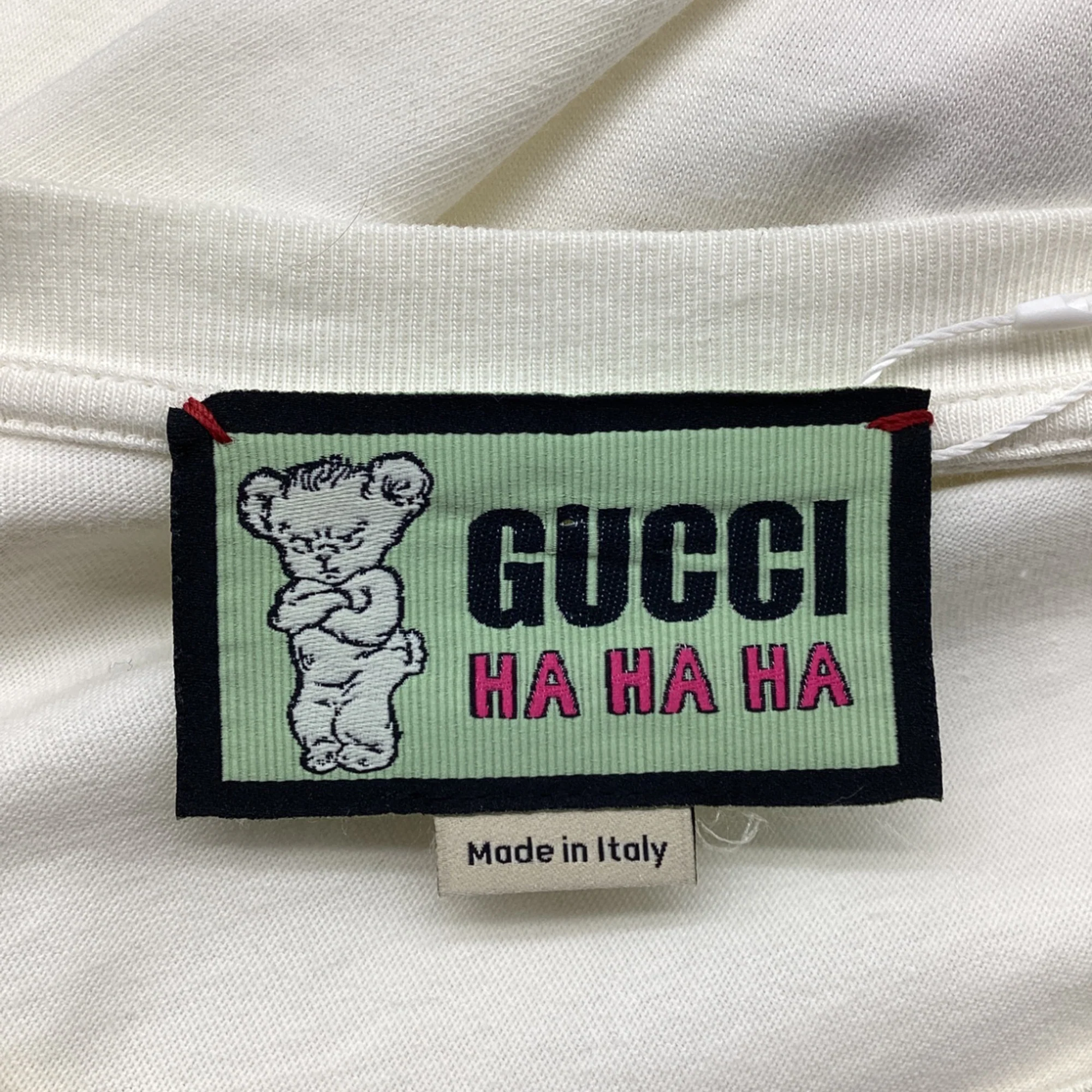 Men's Gucci x Ha Ha Ha Bear T-shirt in White Cotton - Image 6