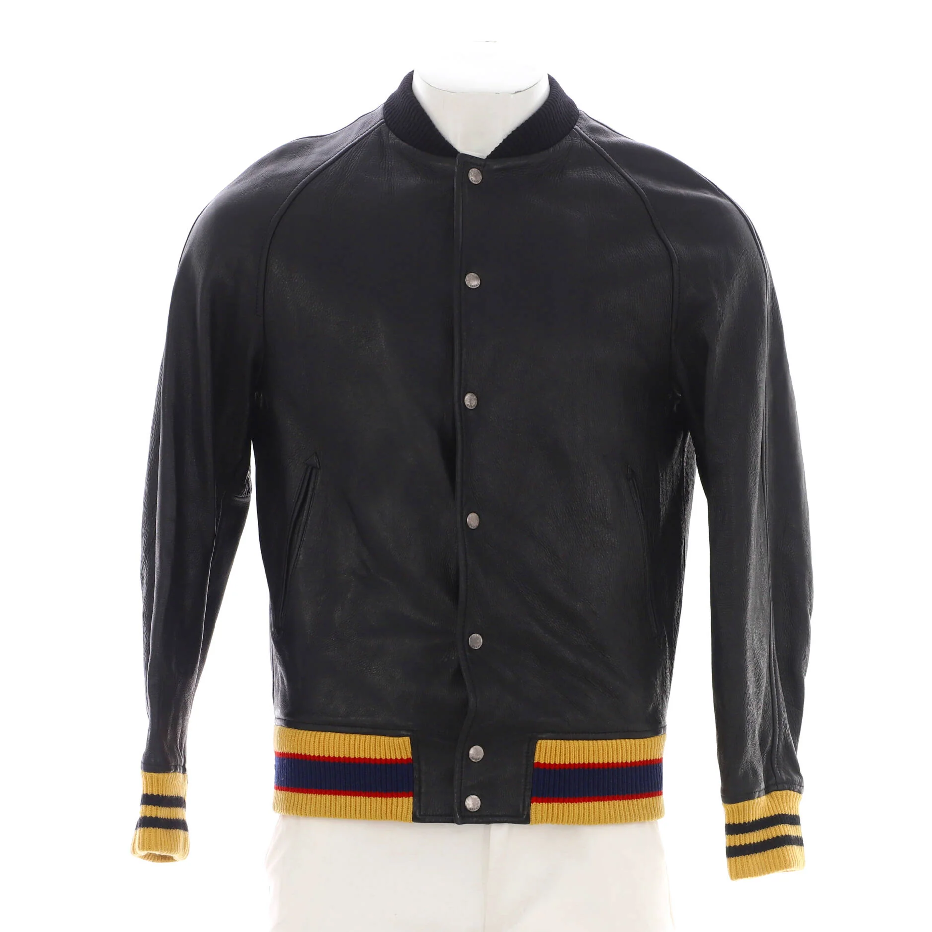 Men's Tiger Varsity Jacket Embroidered Leather