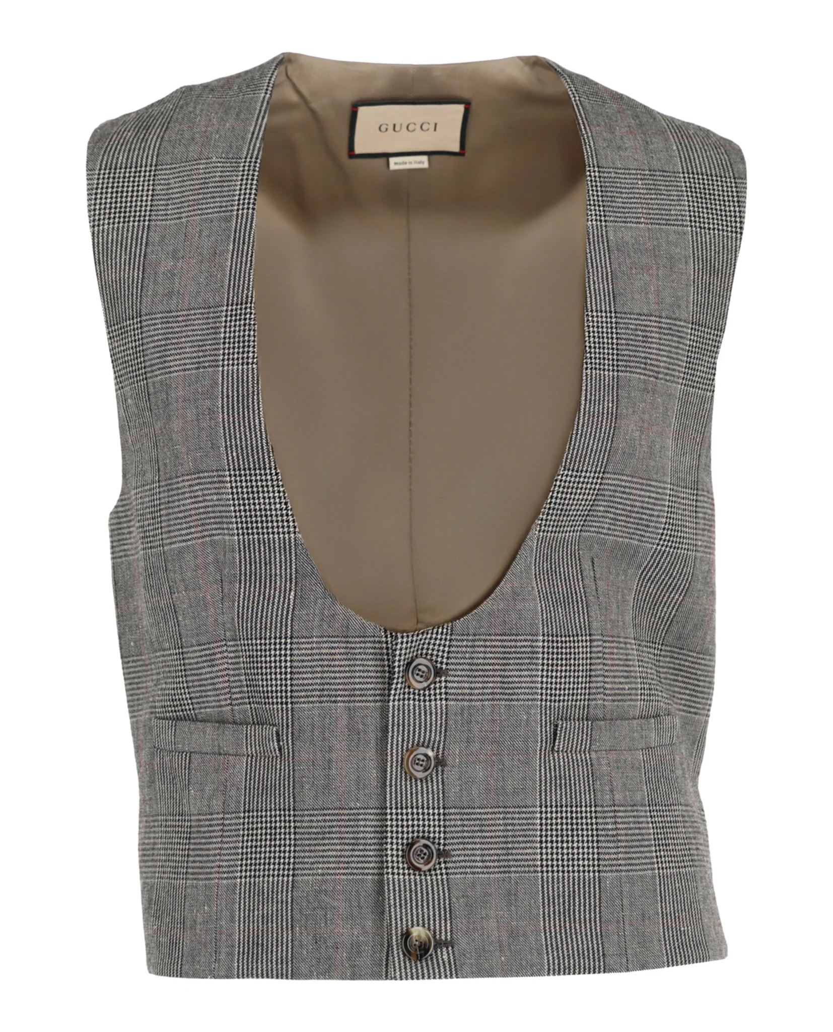 Men's Wool Blend Plaid Vest