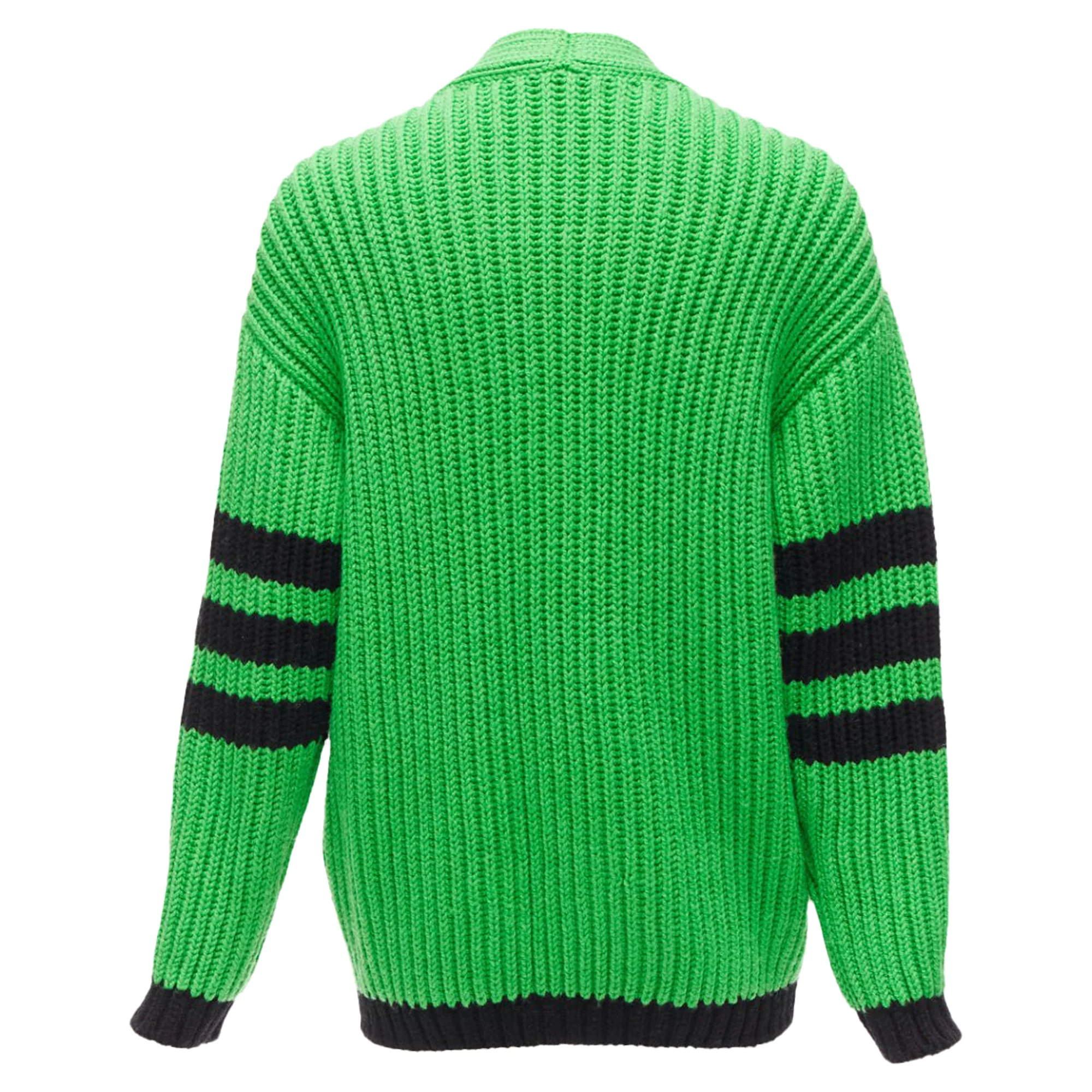 Women's Gucci Adidas logo pocket varsity cable knit cardigan coat - Image 6