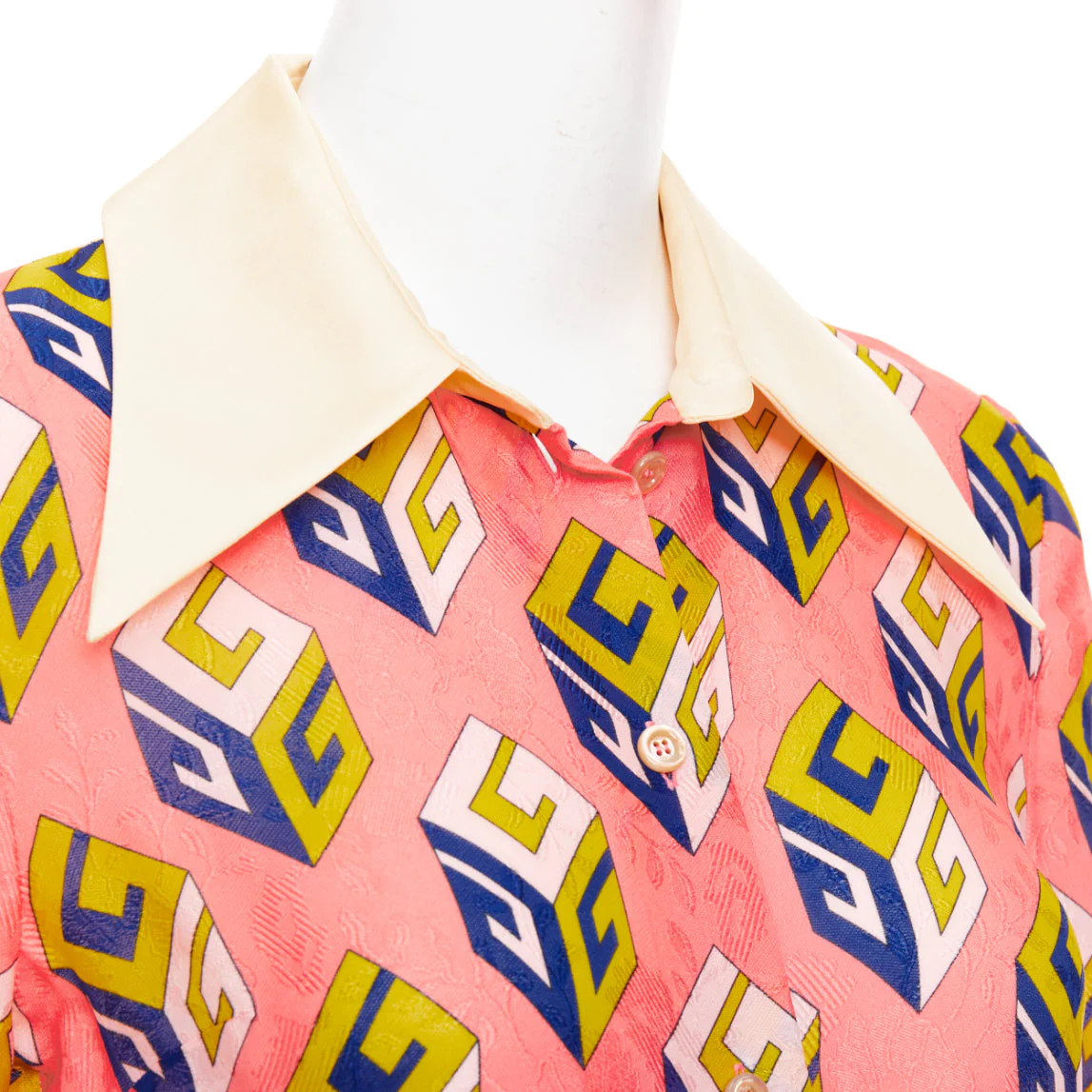 Women's Gucci Alessandro Michele geometric vintage G print blouse - Image 2