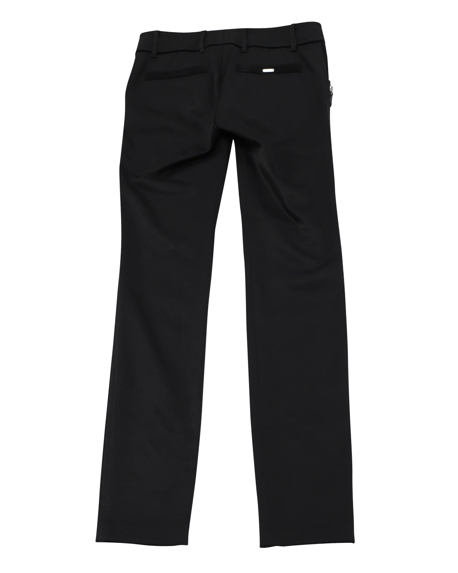 Women's Gucci Black Pants with Silver Zip Detail in Black Nylon - Image 2