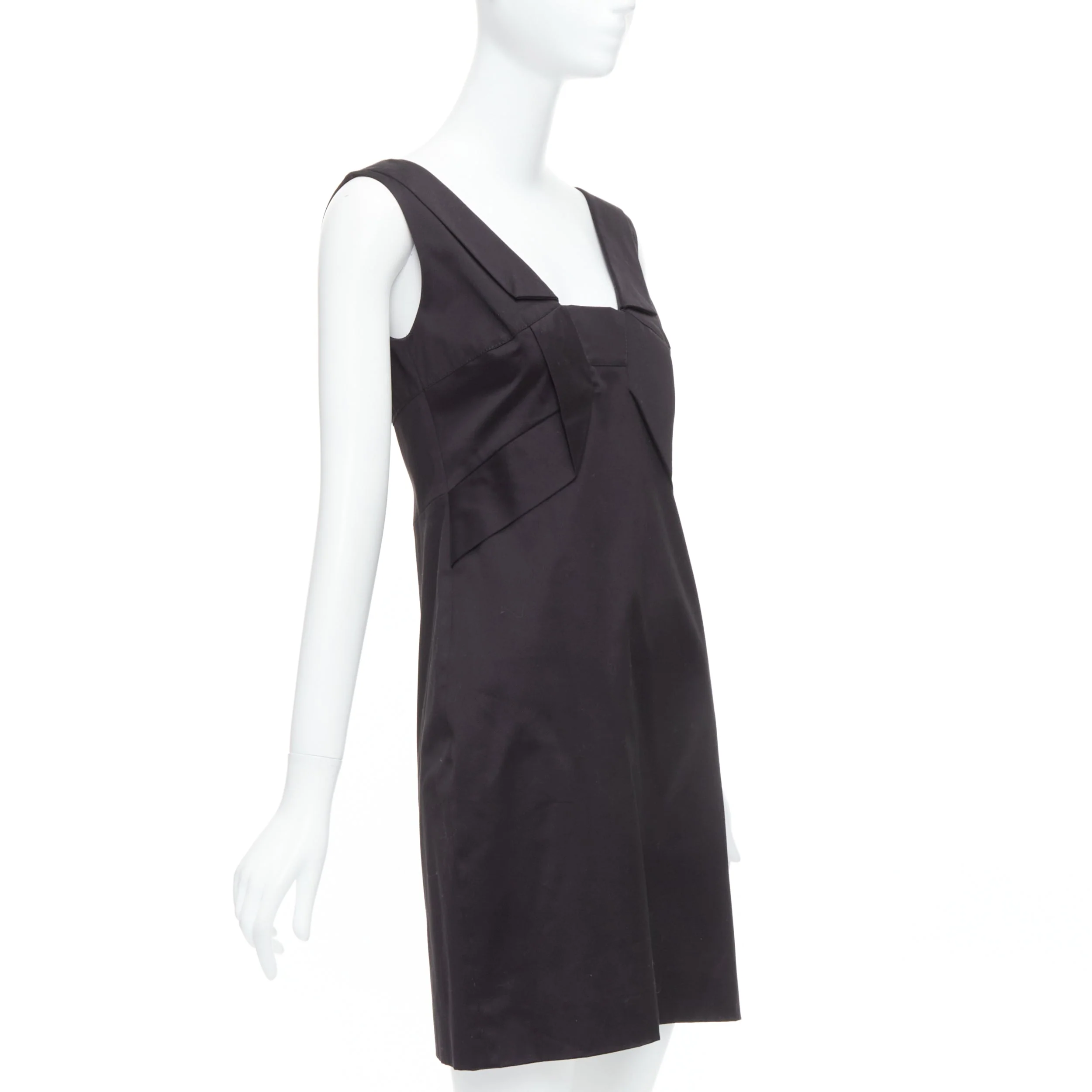 Women's Gucci Cotton Origami Pleat Square Neckline Shift Dress - Image 9