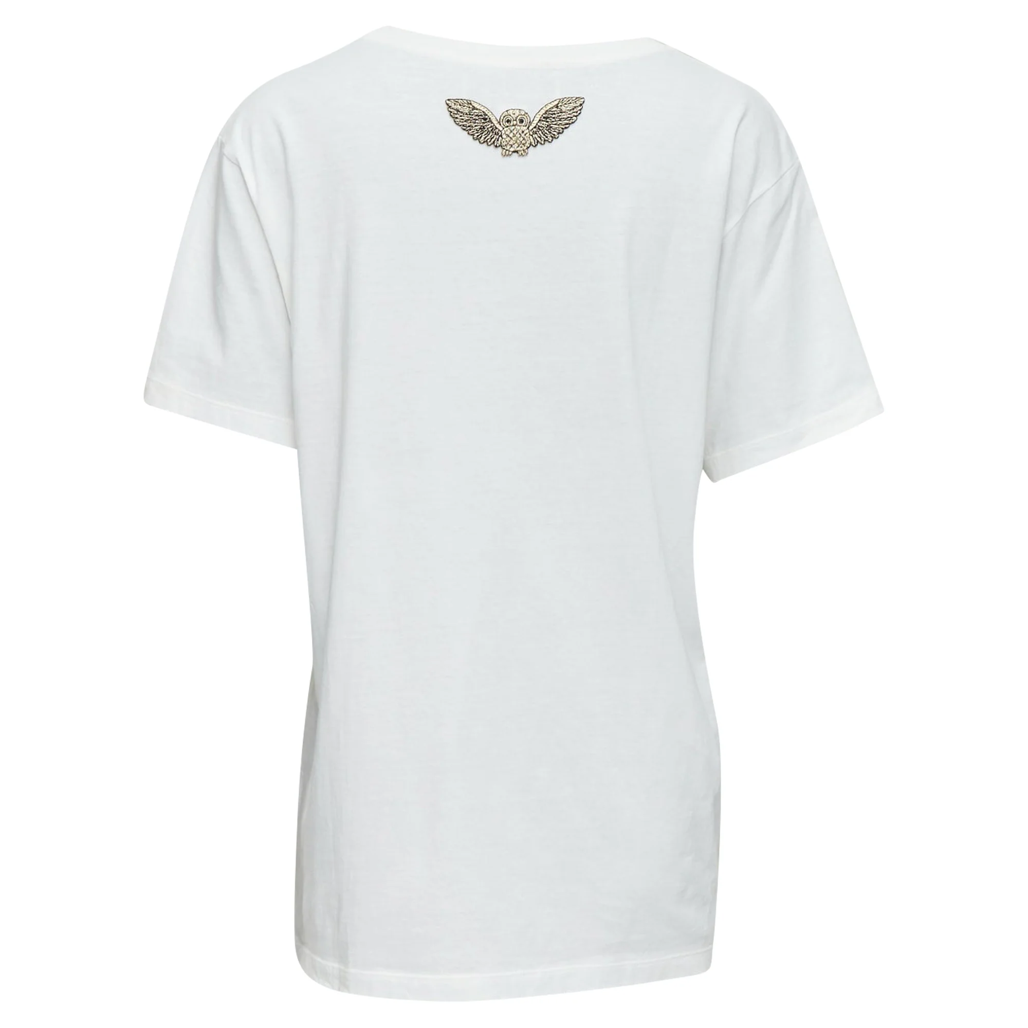 Women's GUCCI Garden off white double logo print embroidered back tshirt XS - Image 5