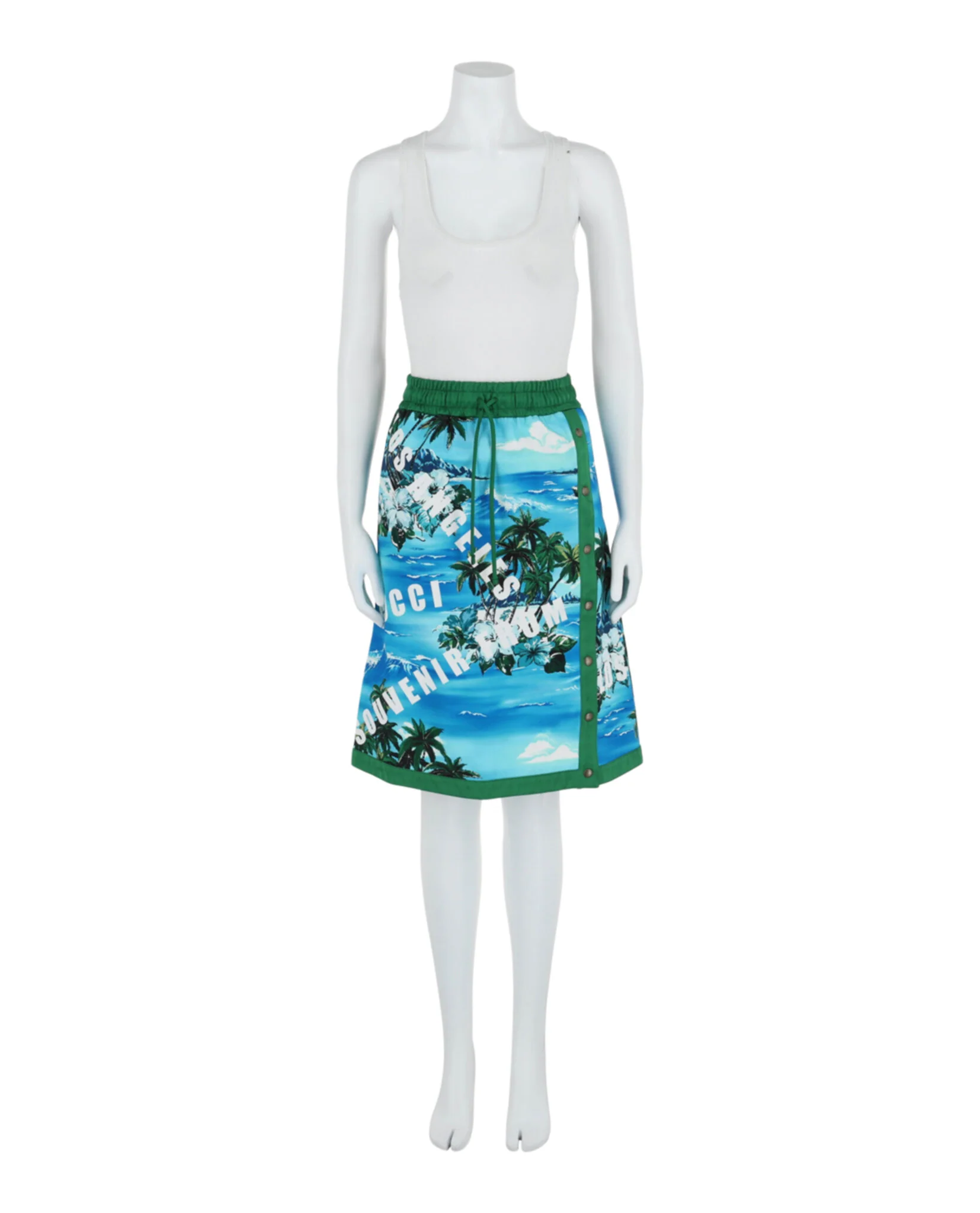 Women's Gucci Hawaiian Printed Knee-Length Skirt - Image 4