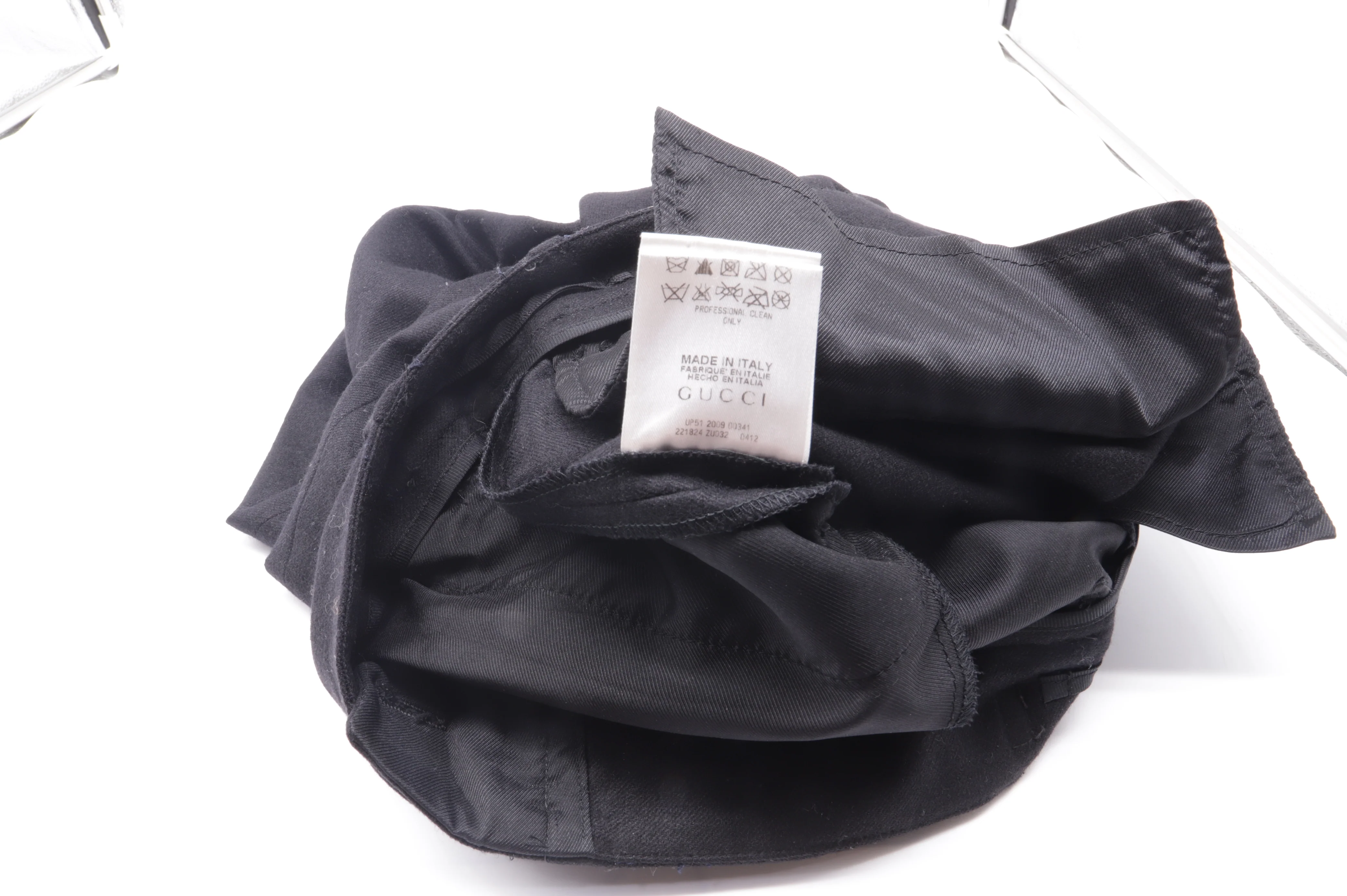 Women's Gucci Horsebit Closure Straight-Leg Trousers in Black Wool - Image 10