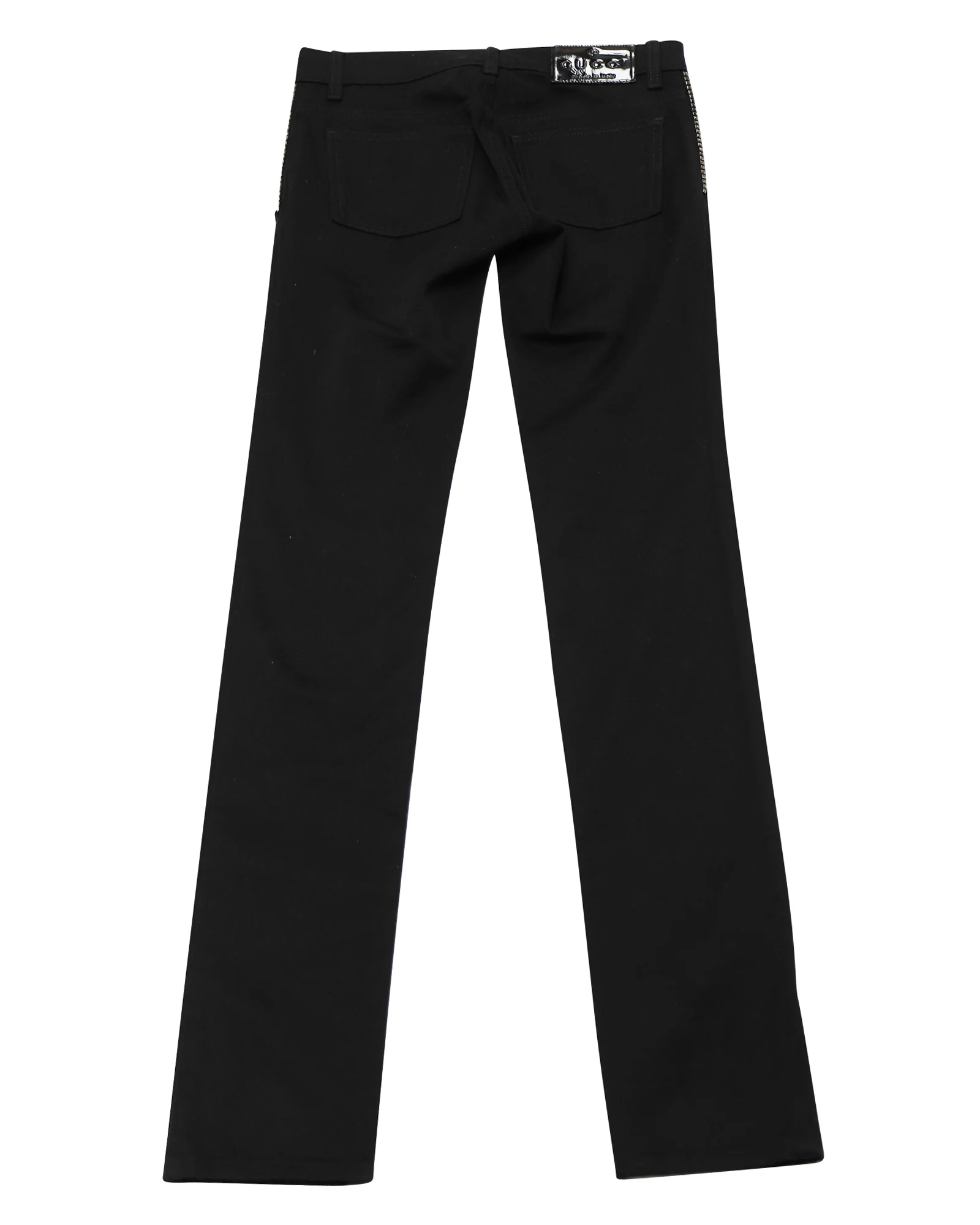 Women's Gucci Jeans with Metal Stud Details in Black Cotton - Image 2