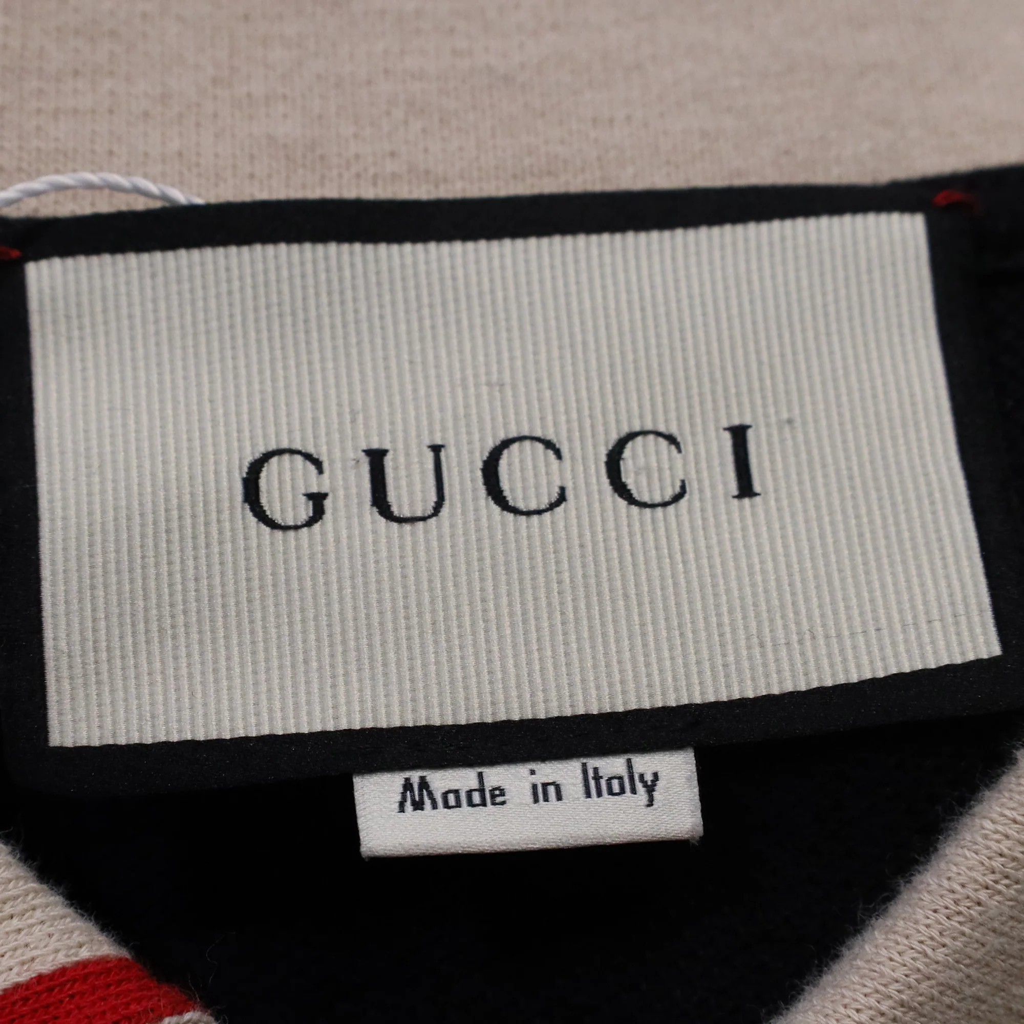 Women's Gucci Logo Stripe Detail Polo T-Shirt in Black Cotton - Image 5