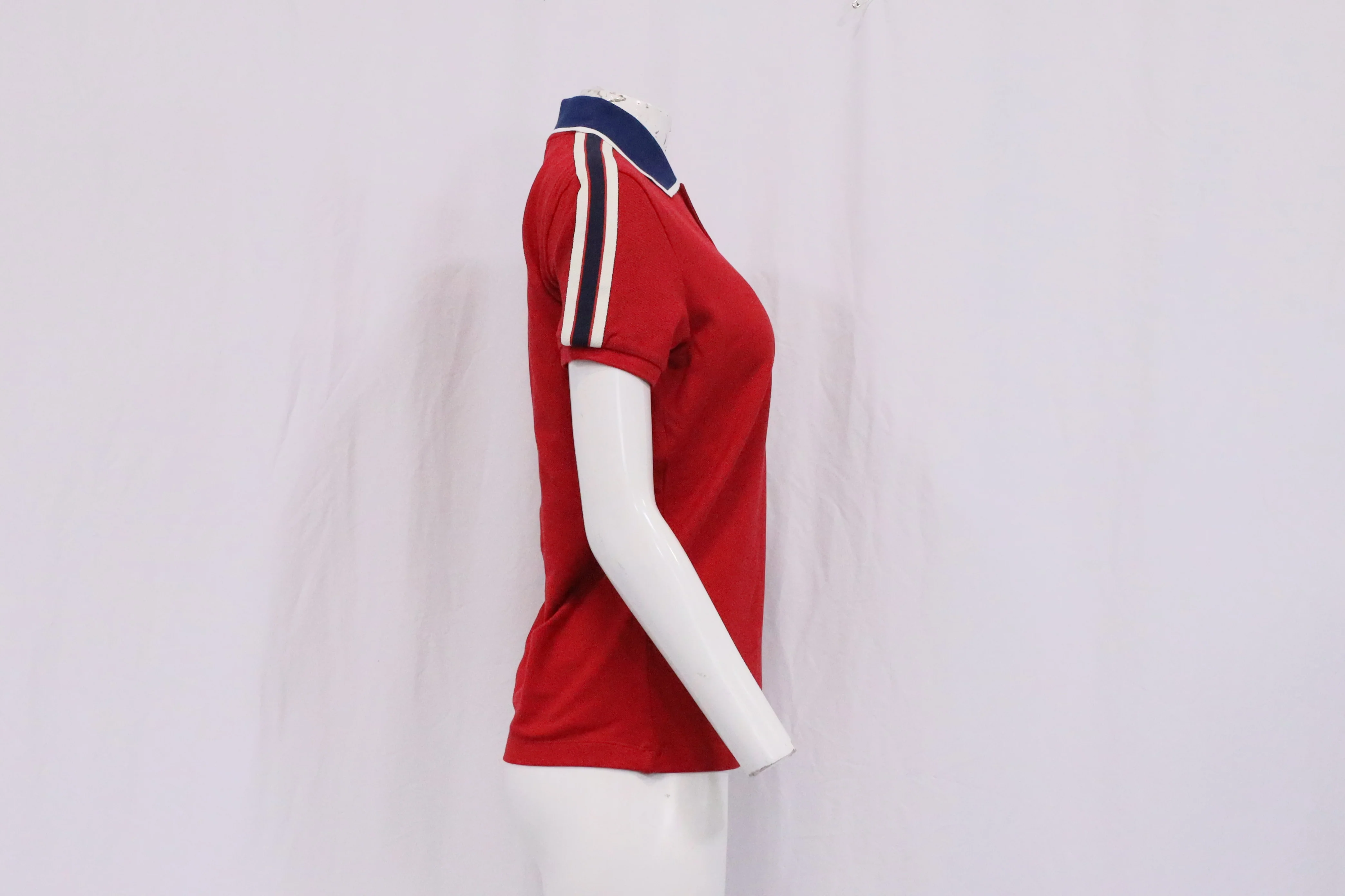 Women's Gucci Logo Stripe Detail Polo T-Shirt in Red Cotton - Image 10