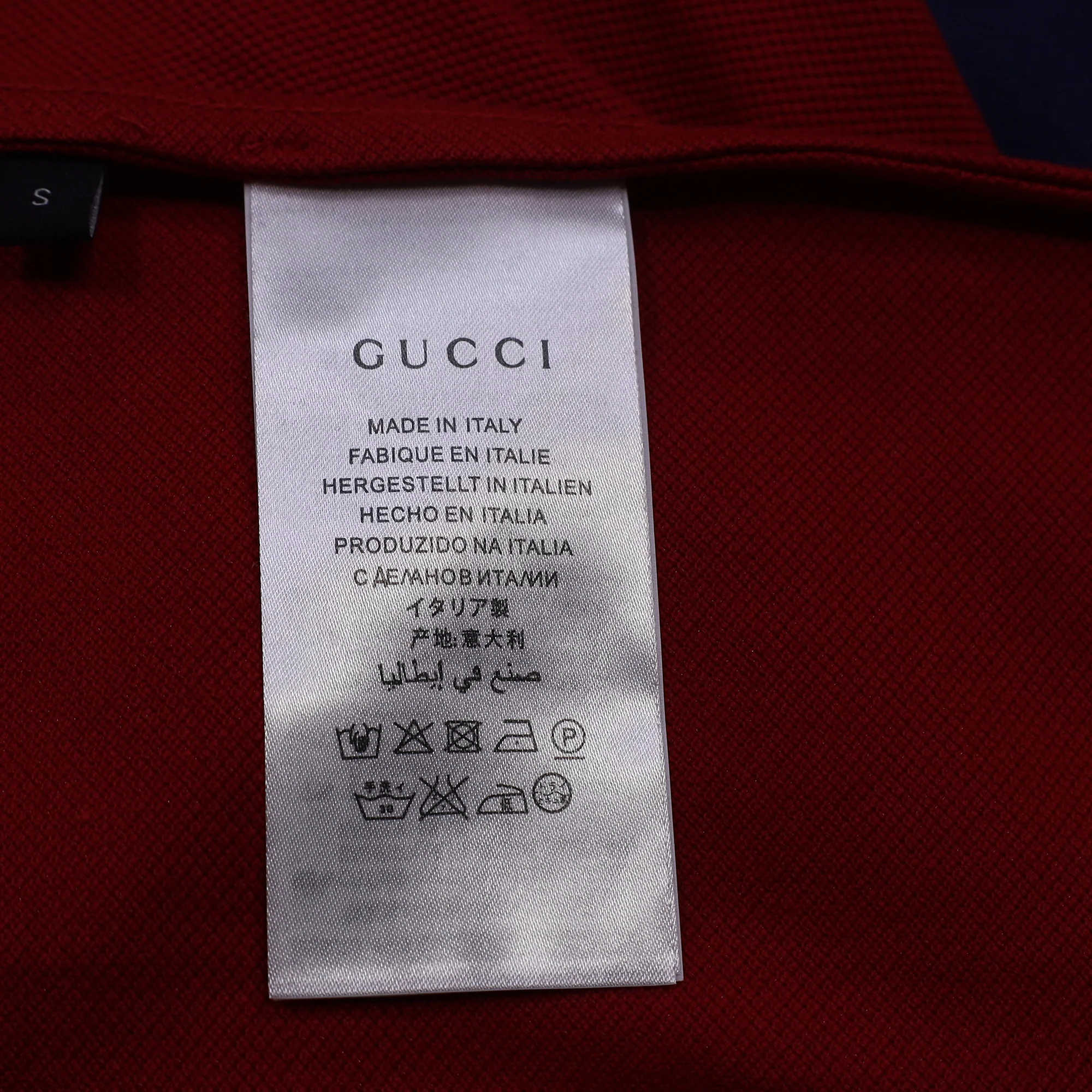 Women's Gucci Logo Stripe Detail Polo T-Shirt in Red Cotton - Image 6