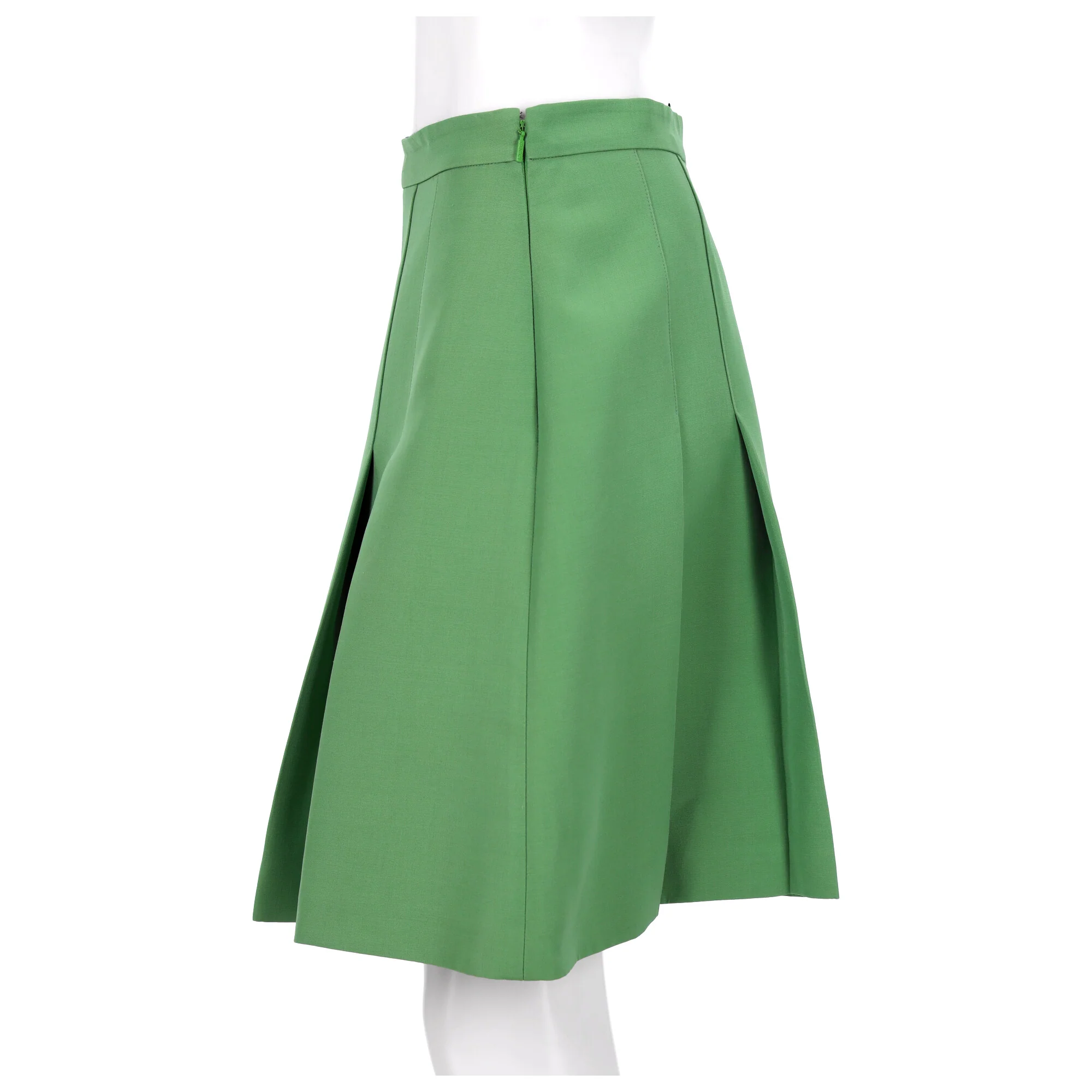 Women's Gucci Pleated Skirt In Green Wool - Image 7