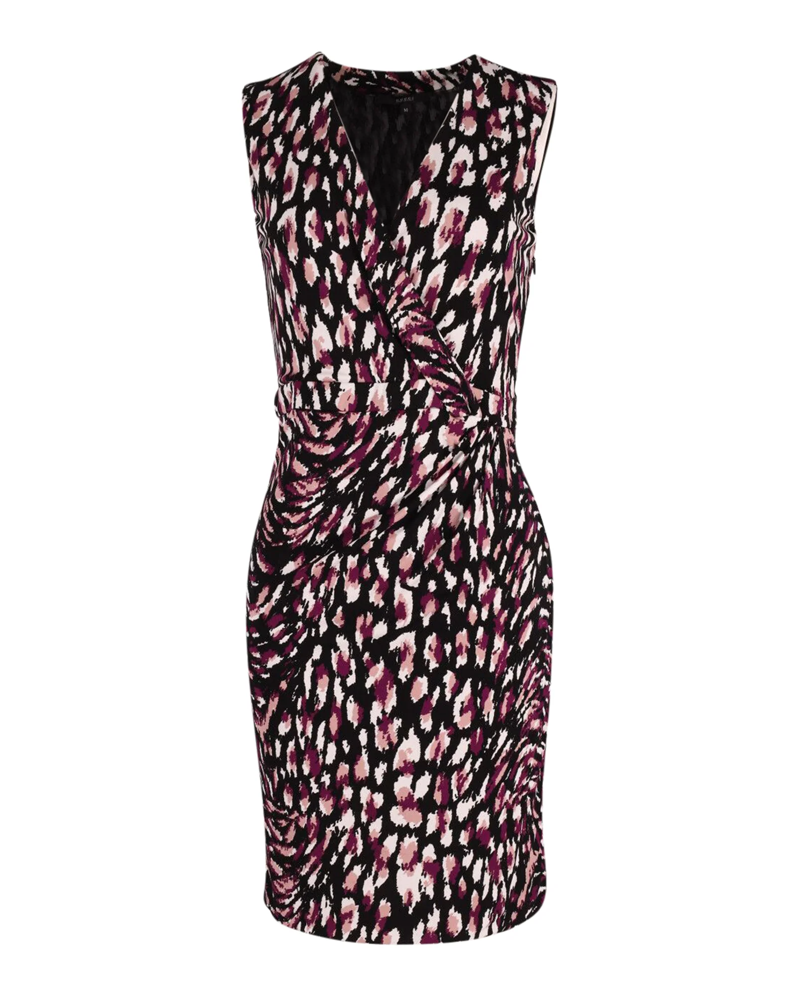 Women's Gucci Printed Wrap Front Dress in Multicolor Viscose