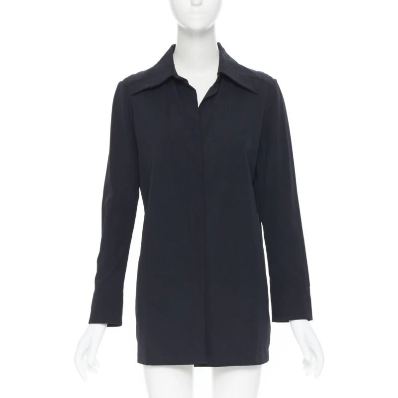 Women's Gucci rayon nylon wide collar casual long shirt - Image 7