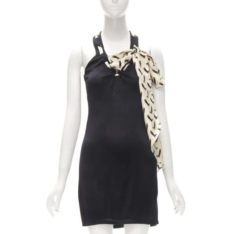 Women's Gucci silk Riding Boot print scarf mini dress - Image 7