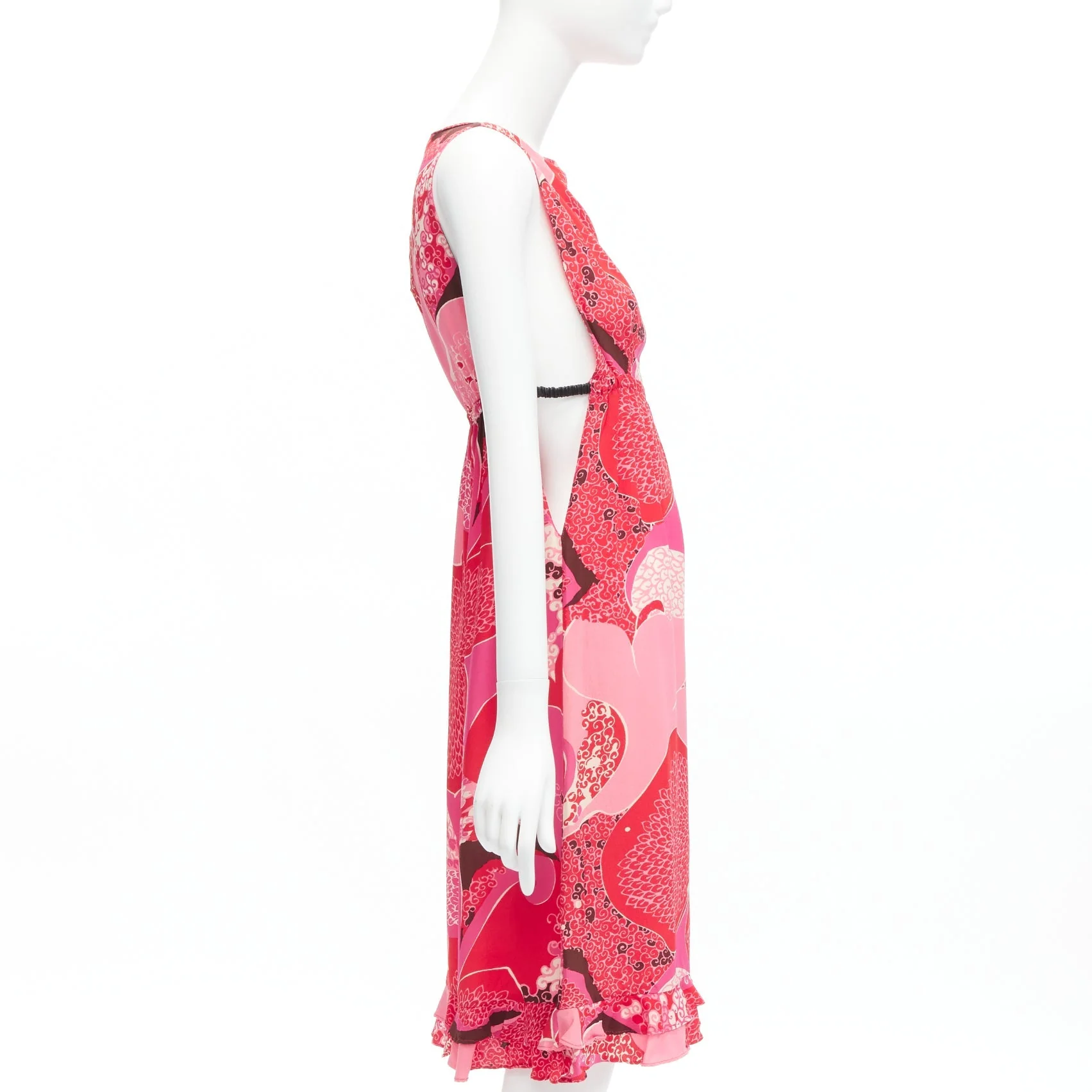 Women's Gucci Tom Ford floral cutout leather strap dress - Image 10