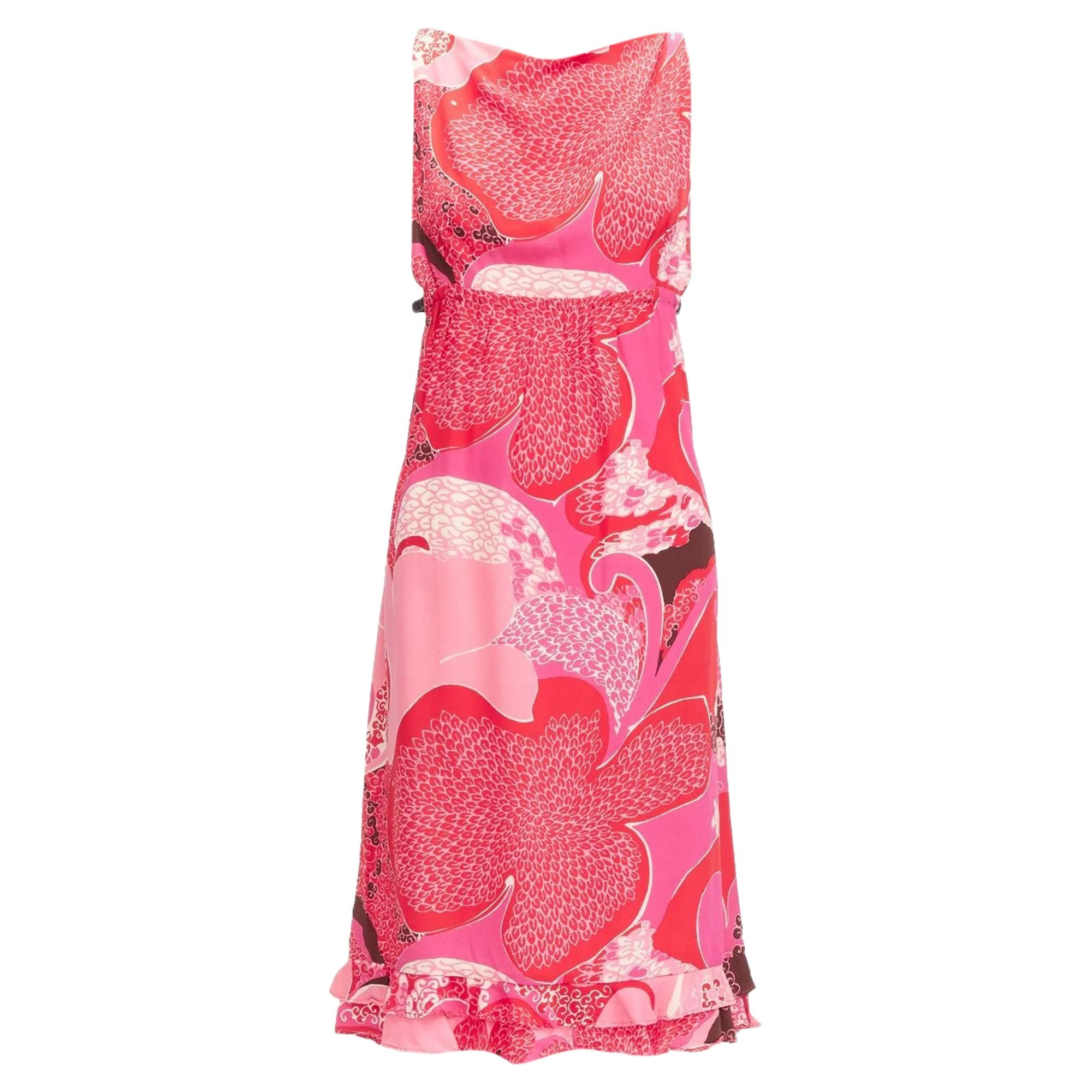 Women's Gucci Tom Ford floral cutout leather strap dress - Image 3