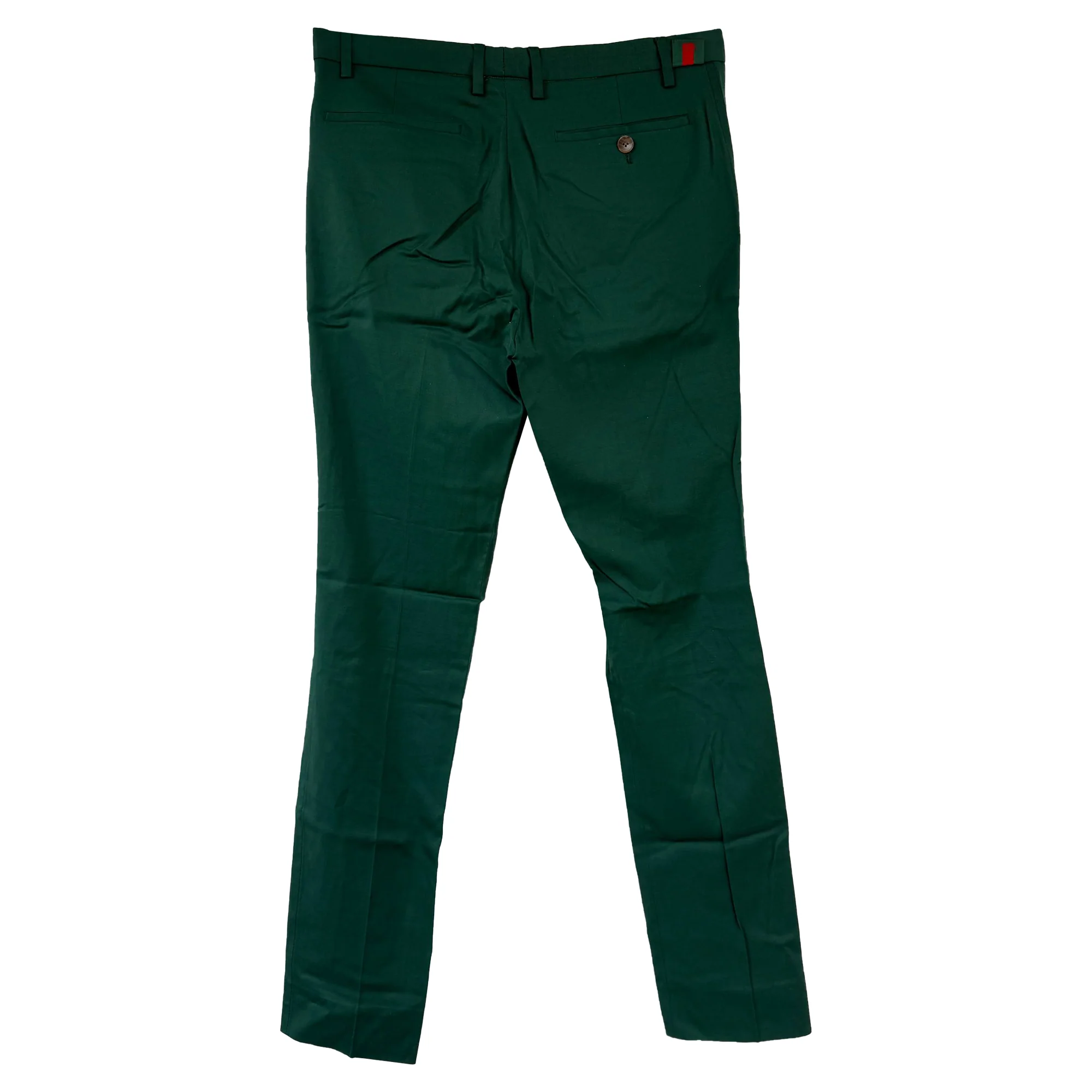 Women's Gucci Wed Accent Straight-Leg Trousers in Green Cotton - Image 2