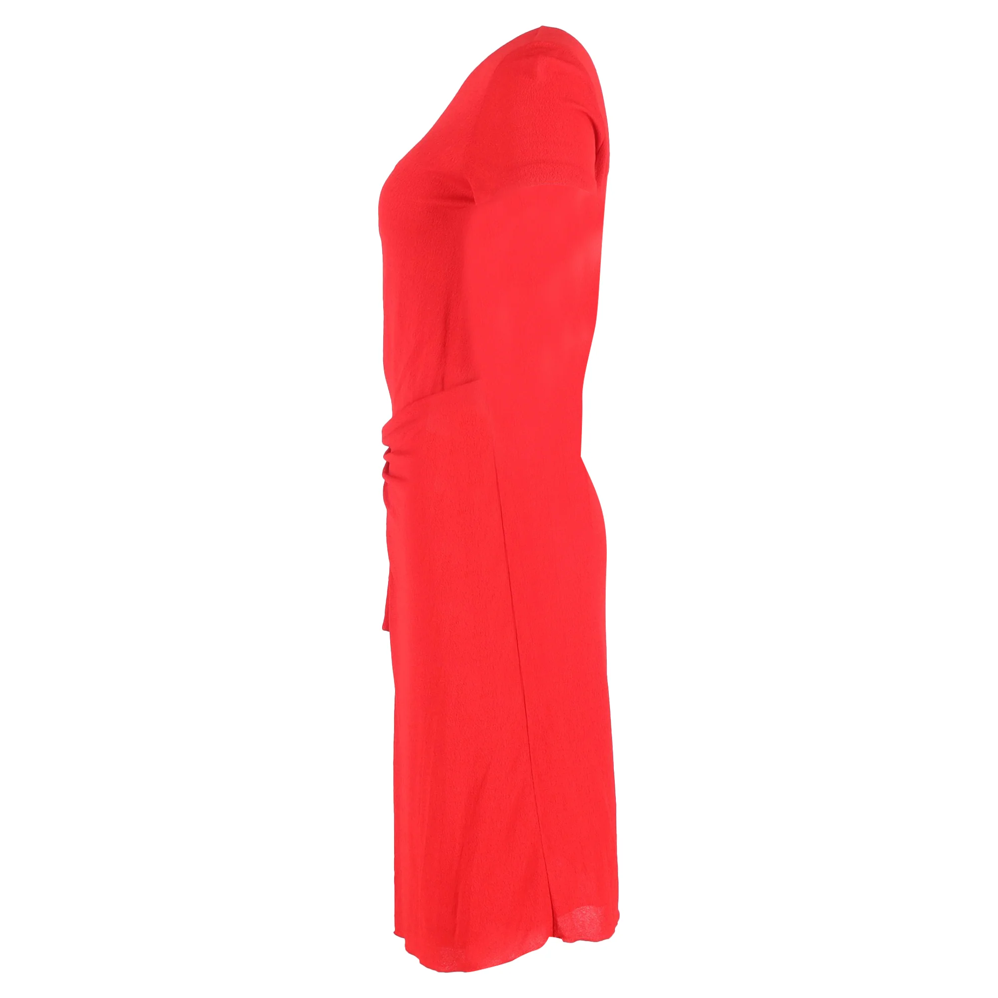 Women's Gucci Wrap-Effect Midi Dress in Red Viscose - Image 2