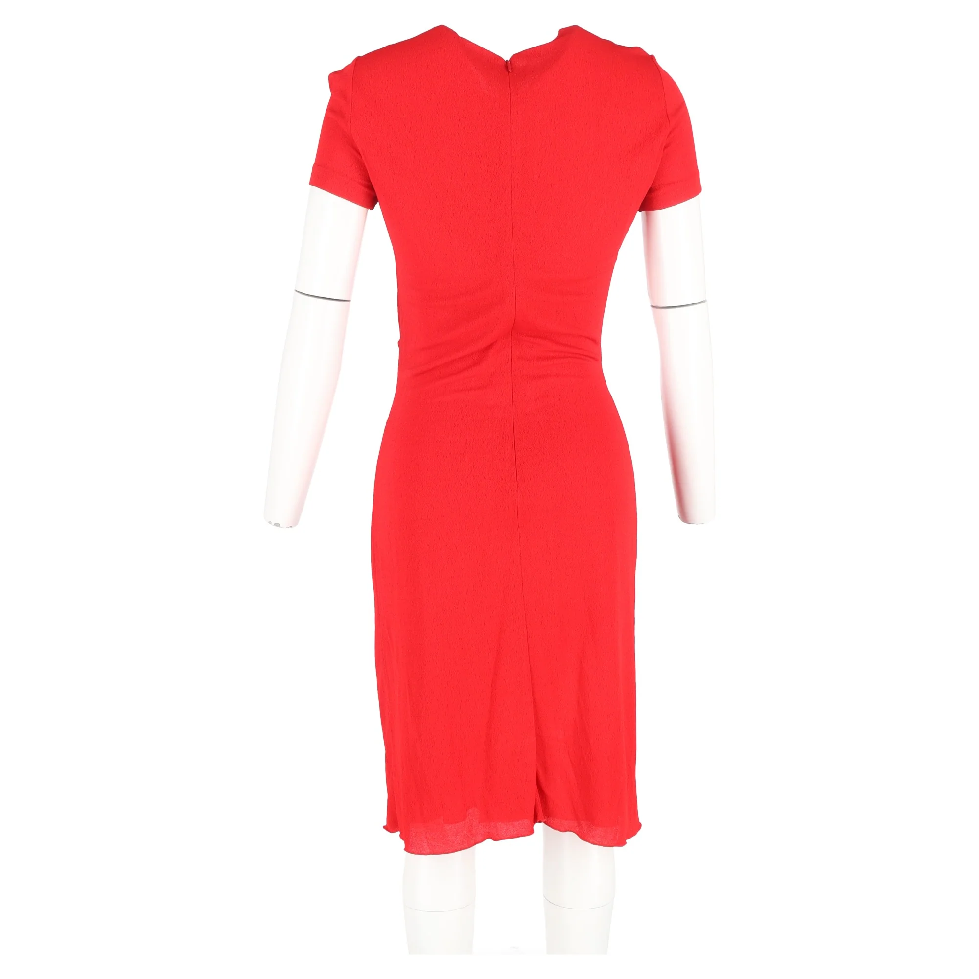 Women's Gucci Wrap-Effect Midi Dress in Red Viscose - Image 6