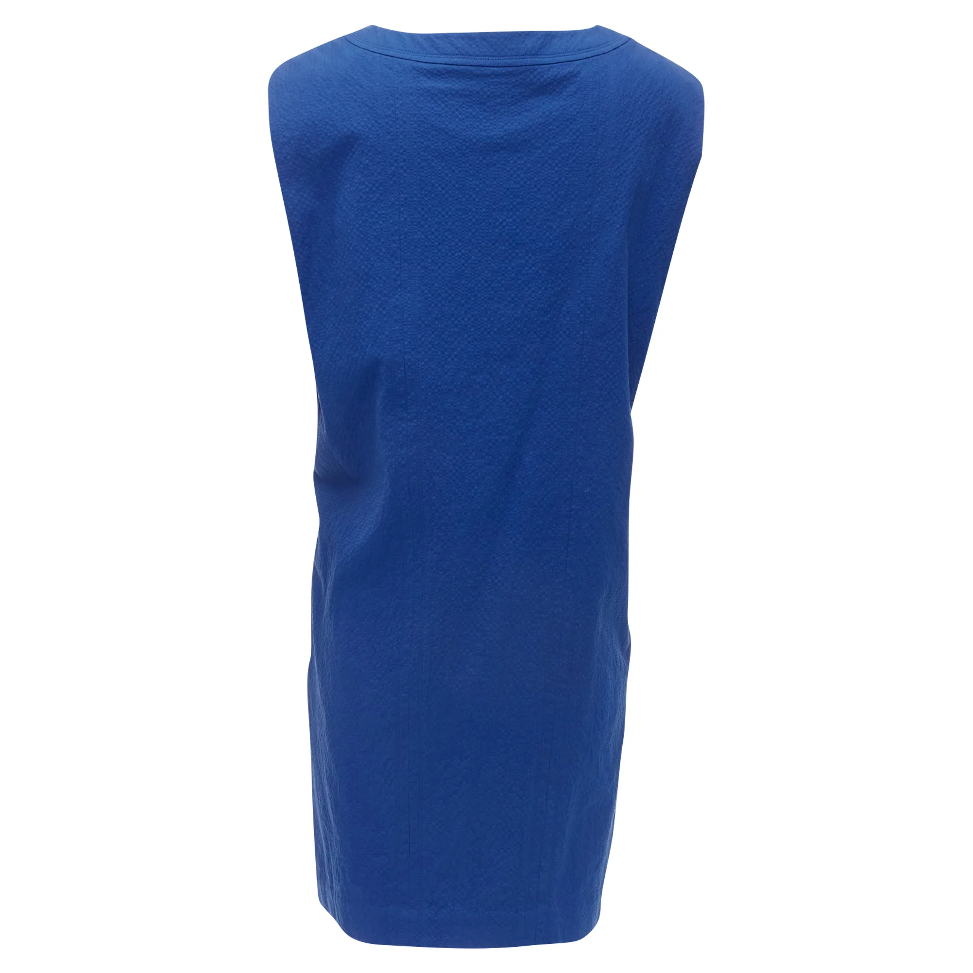 Women's Hermes cotton blend pleated boxy shift dress - Image 4