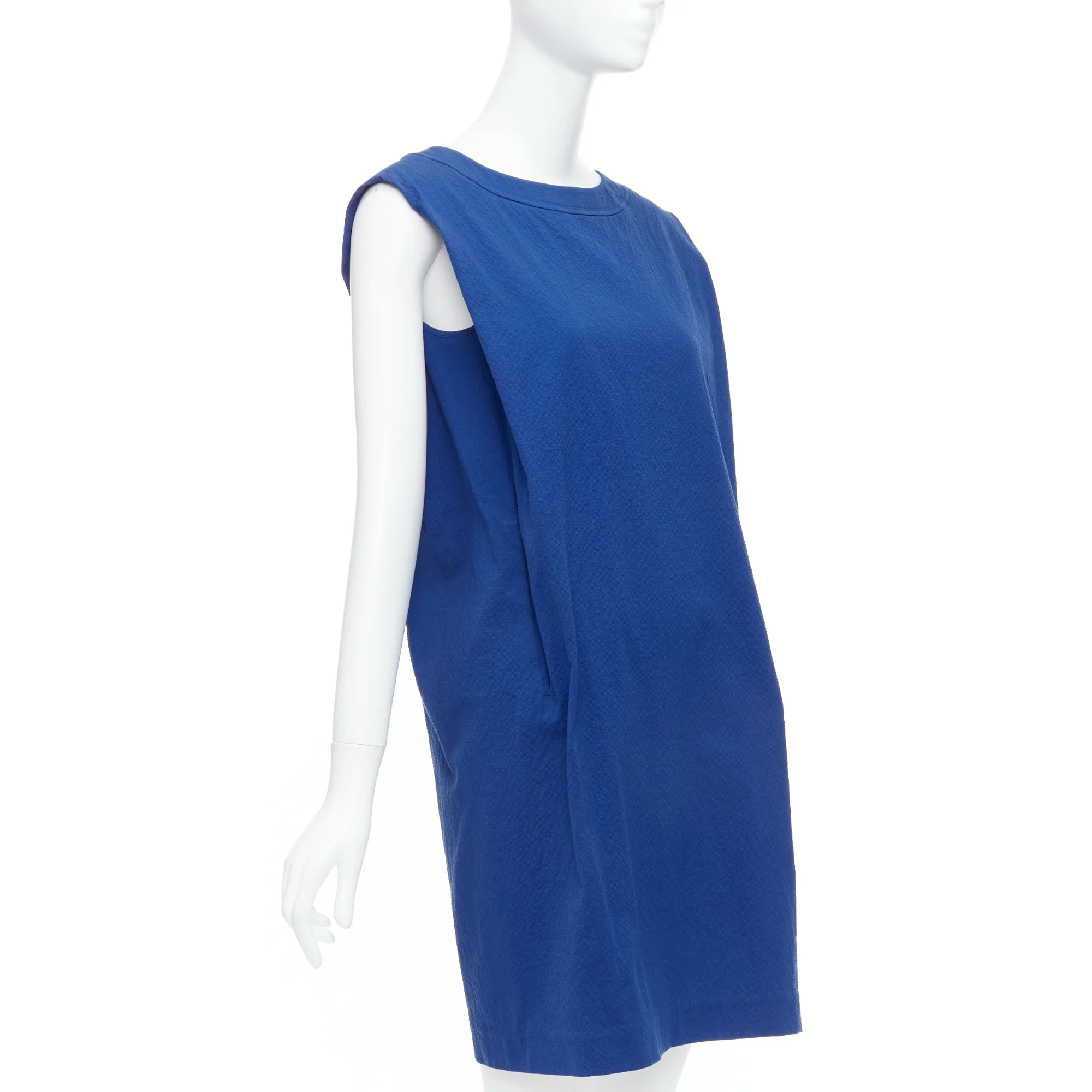 Women's Hermes cotton blend pleated boxy shift dress - Image 7